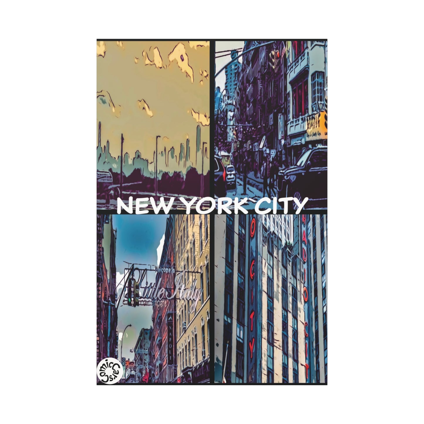 New York City Collection Matte Canvas Wall Art Urban Home Decor