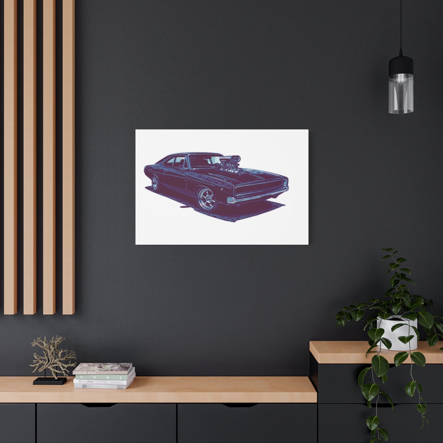 Boosted Legacy – Supercharged Classic Muscle Comic Car Wall Art
