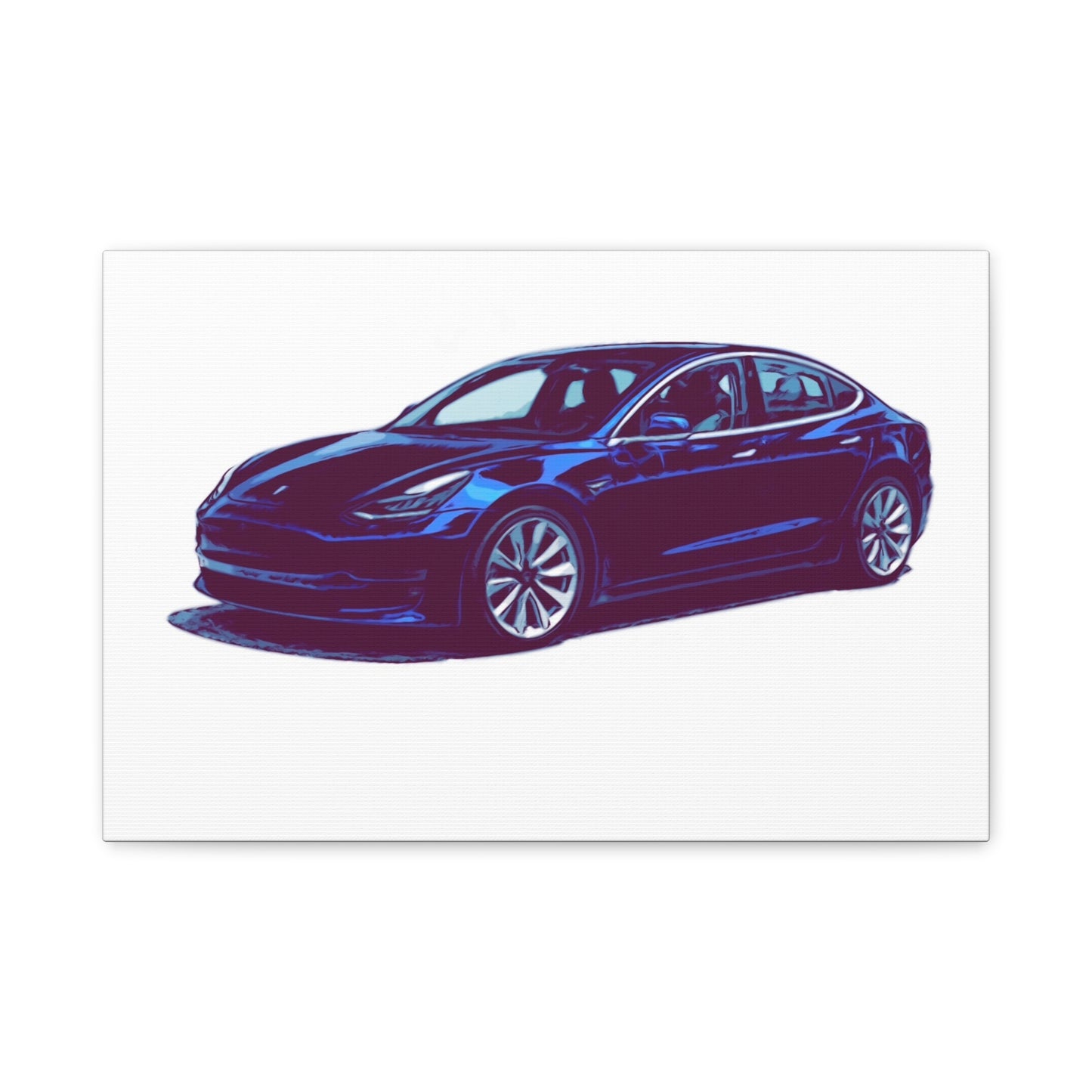 Silentshift Fastback – Modern Electric Sport Sedan Comic Car Wall Art