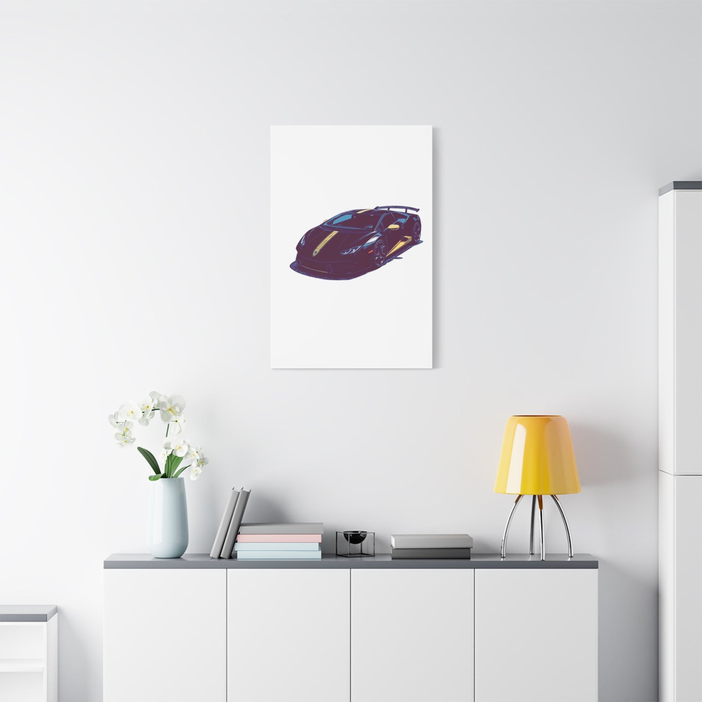 Goldline Fury – Exotic Supercar Comic Wall Art