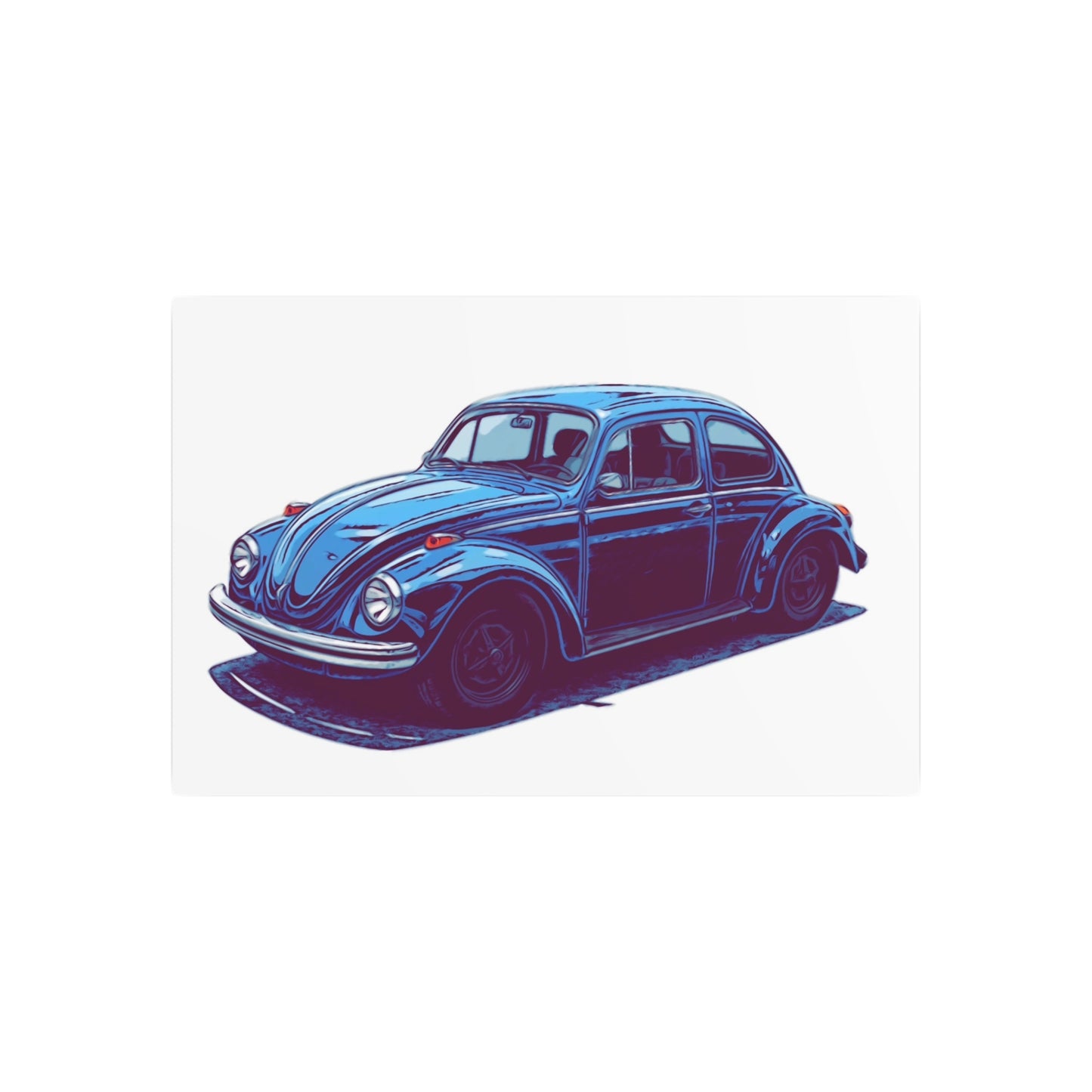 Blue Collar Classic – Vintage Air-Cooled Comic Car Wall Art