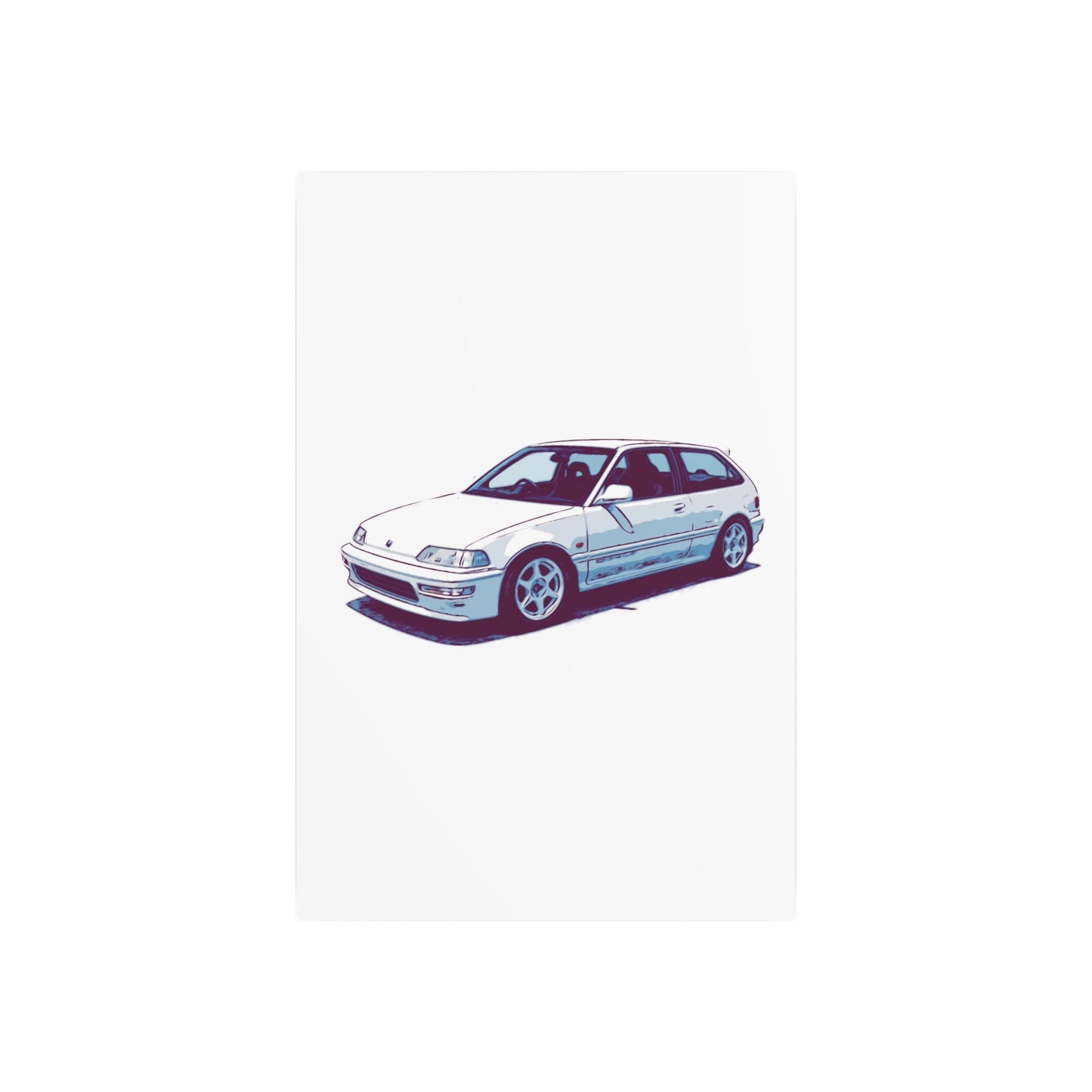 Whitewire Hatch – Compact Street Runner Comic Car Wall Art