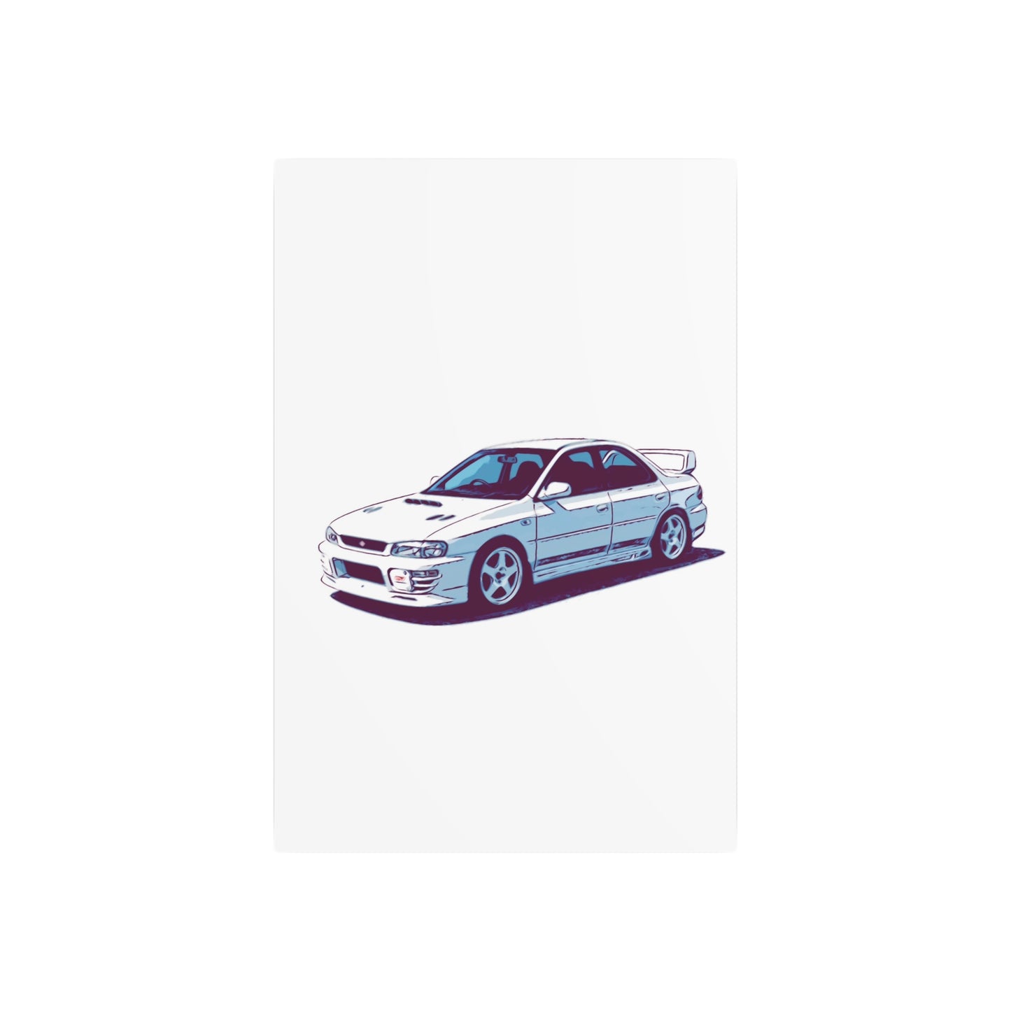 White Line Legacy – JDM Performance Sedan Comic Wall Art