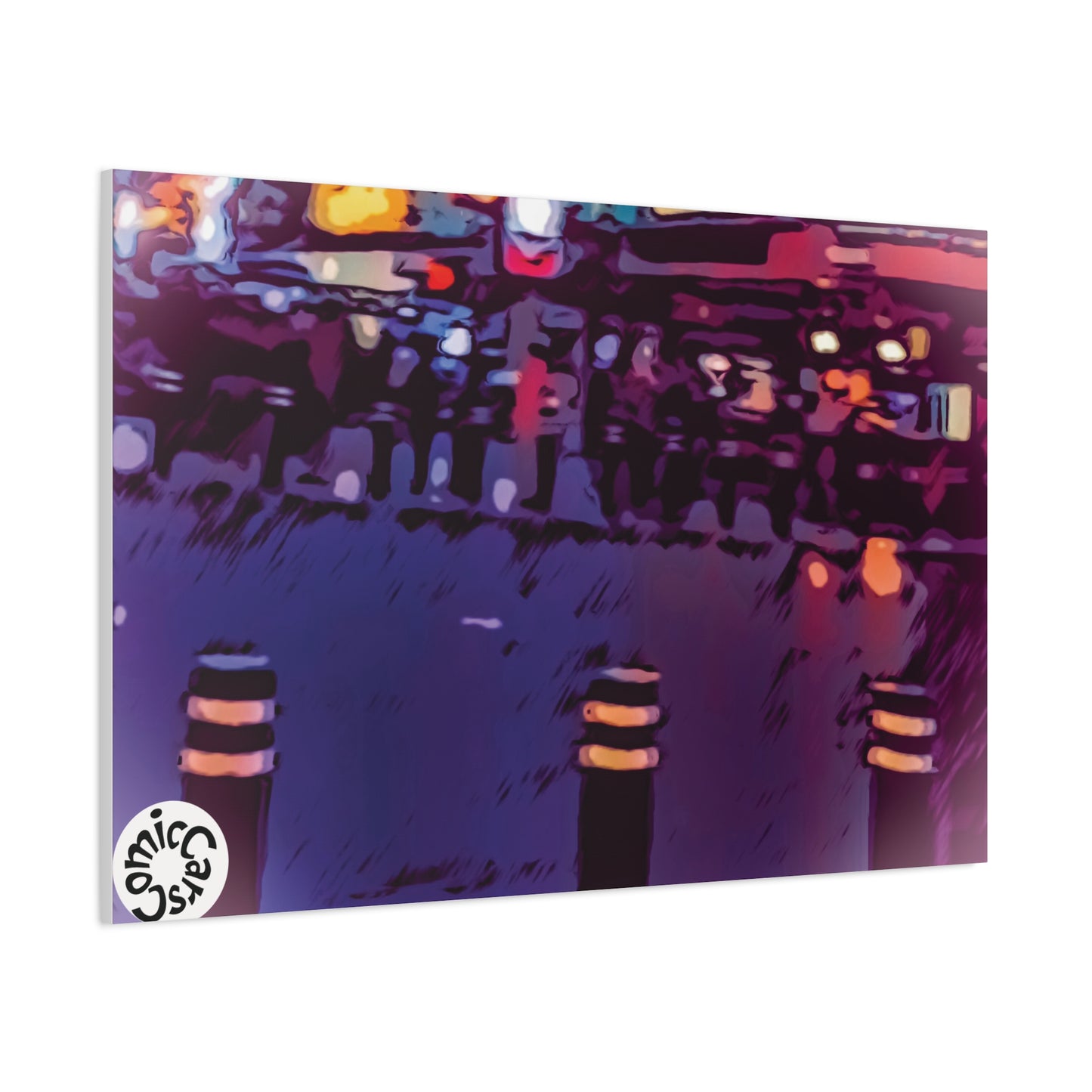 Freemont Street Night Cruises Las Vegas City Matte Canvas Wall Art