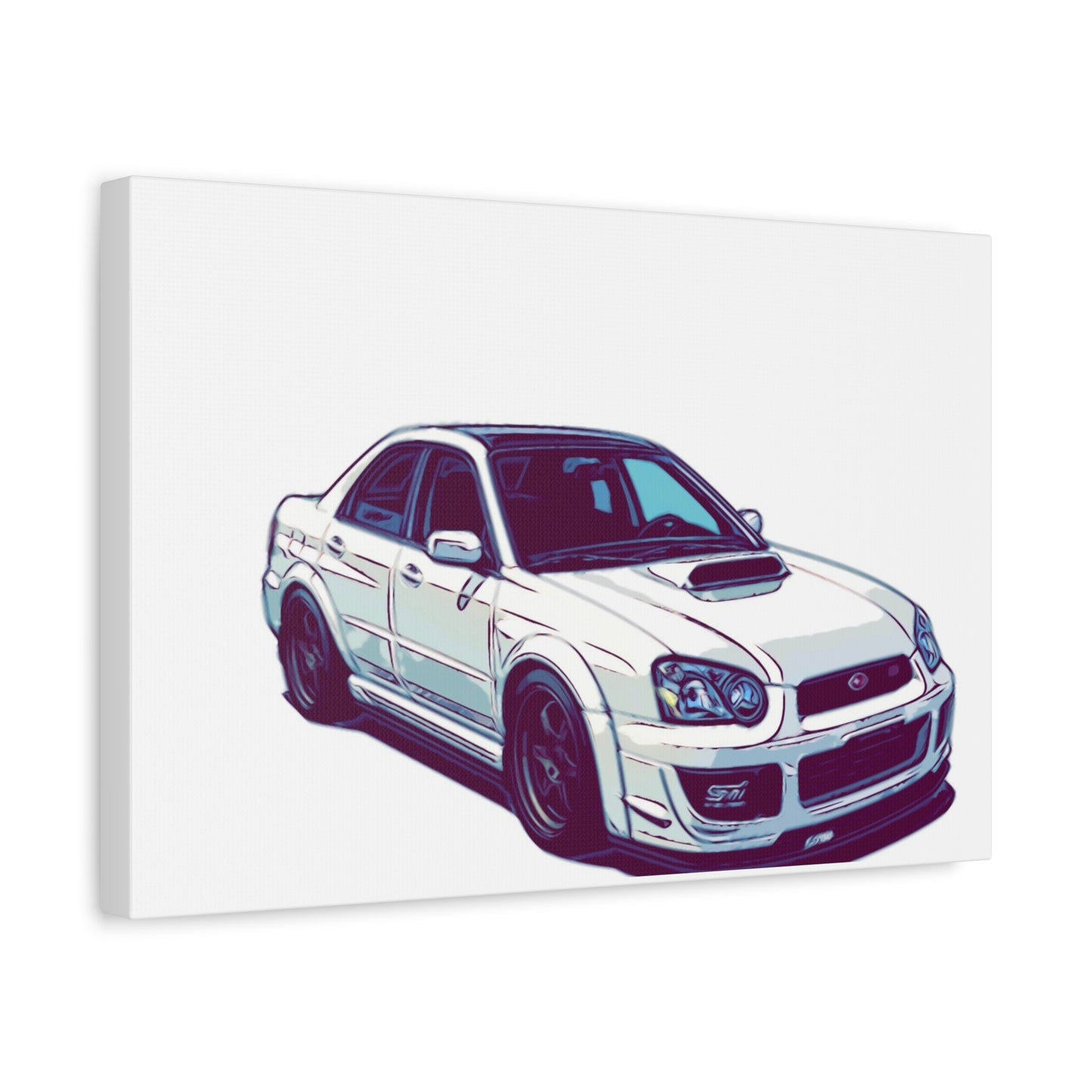 Boosted All-Wheel Fury – Rally-Inspired Sport Sedan Comic Car Wall Art