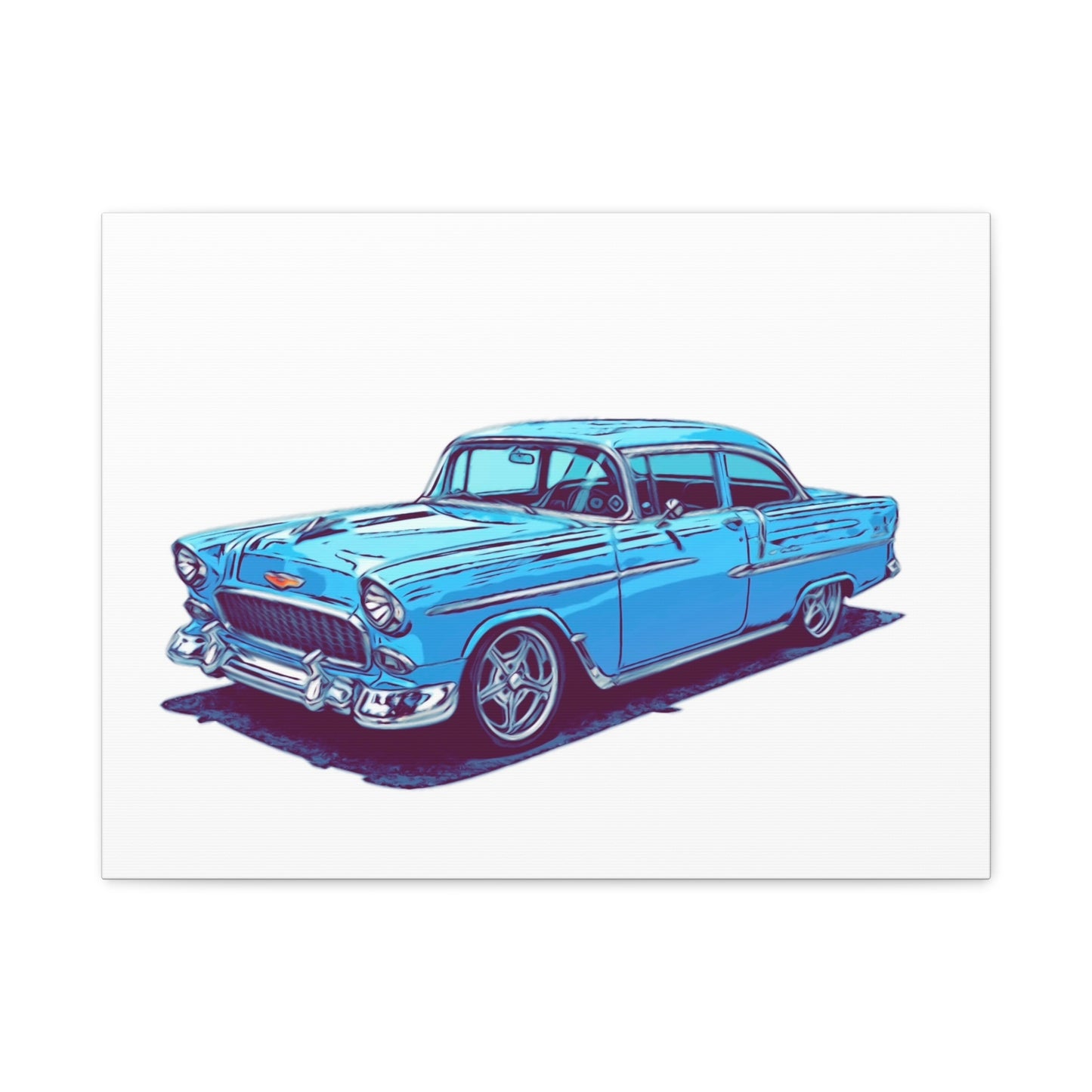 Blue Collar Royalty – Classic American Cruiser Comic Car Wall Art