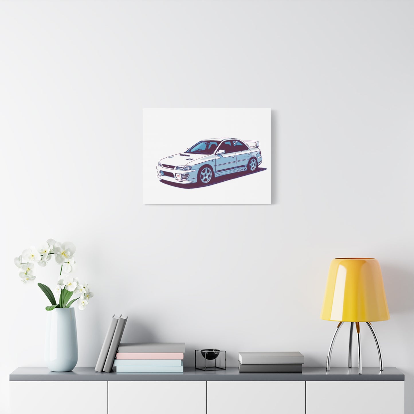 White Line Legacy – JDM Performance Sedan Comic Wall Art