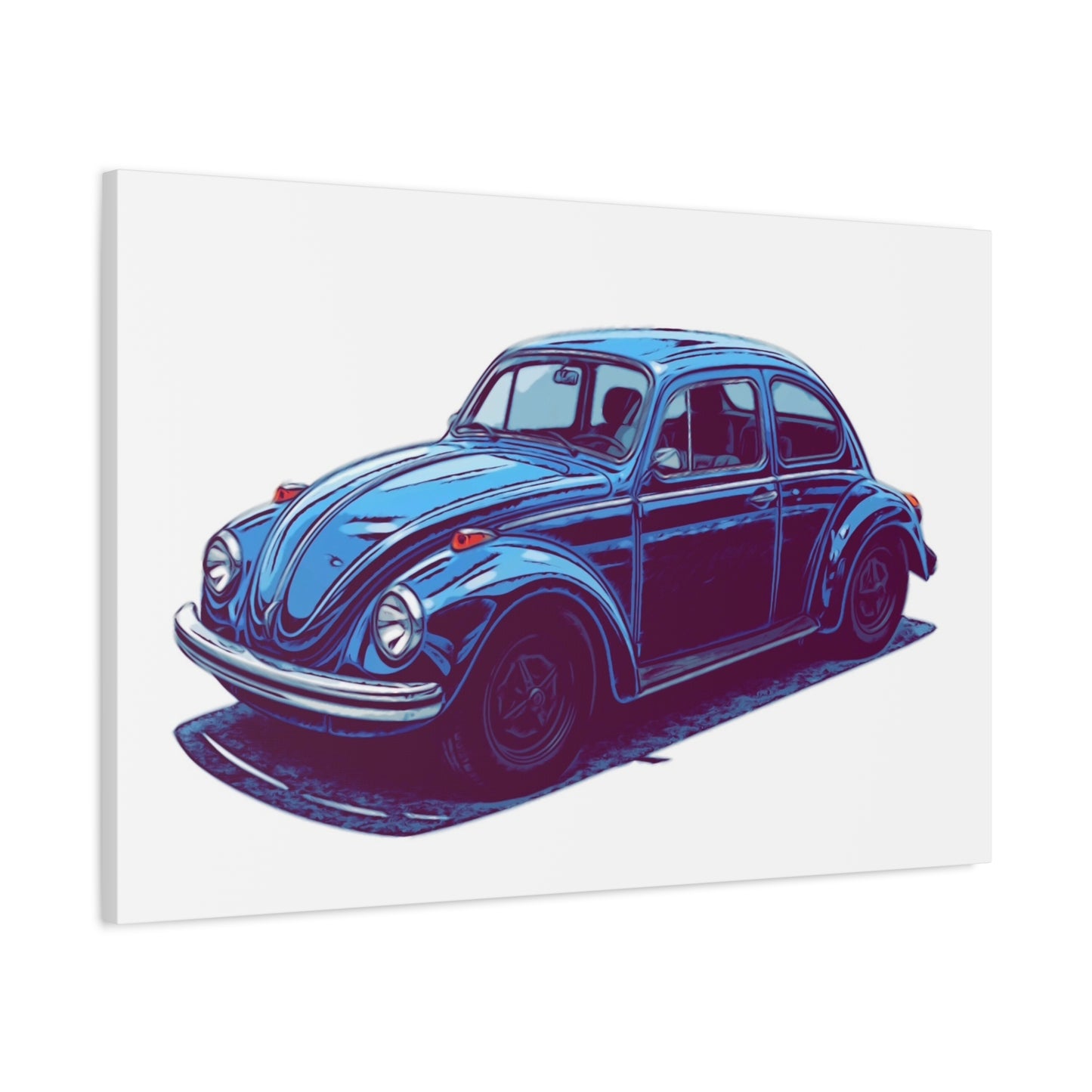 Blue Collar Classic – Vintage Air-Cooled Comic Car Wall Art