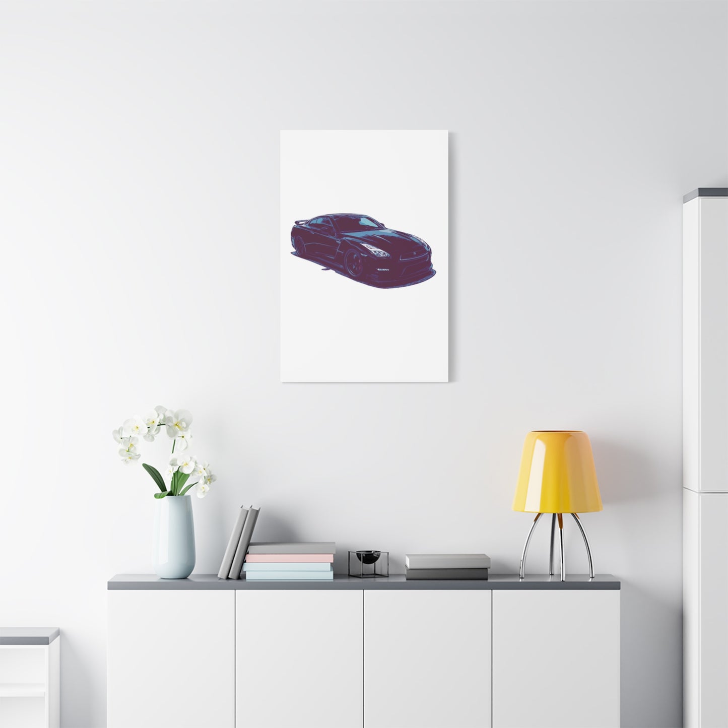 Torque After Dark – Street-Dominant Performance Coupe Comic Car Wall Art