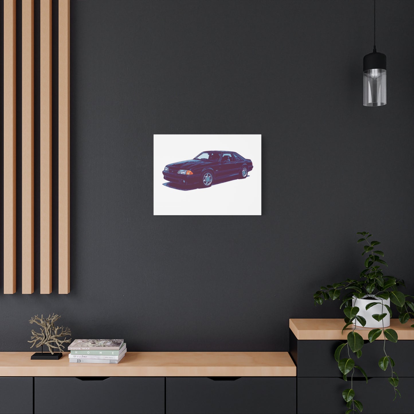 Ironline Notchback – Retro Street Coupe Comic Car Wall Art