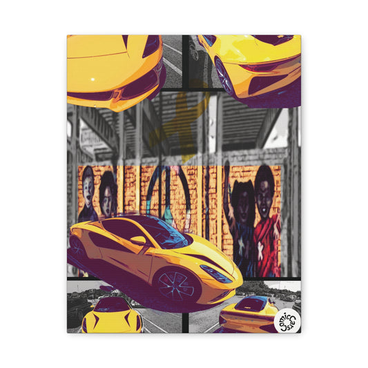 Childhood Cancer Awareness Exotic Car Canvas Art, Automotive Wall Decor, Garage Wall Art, Car Prints