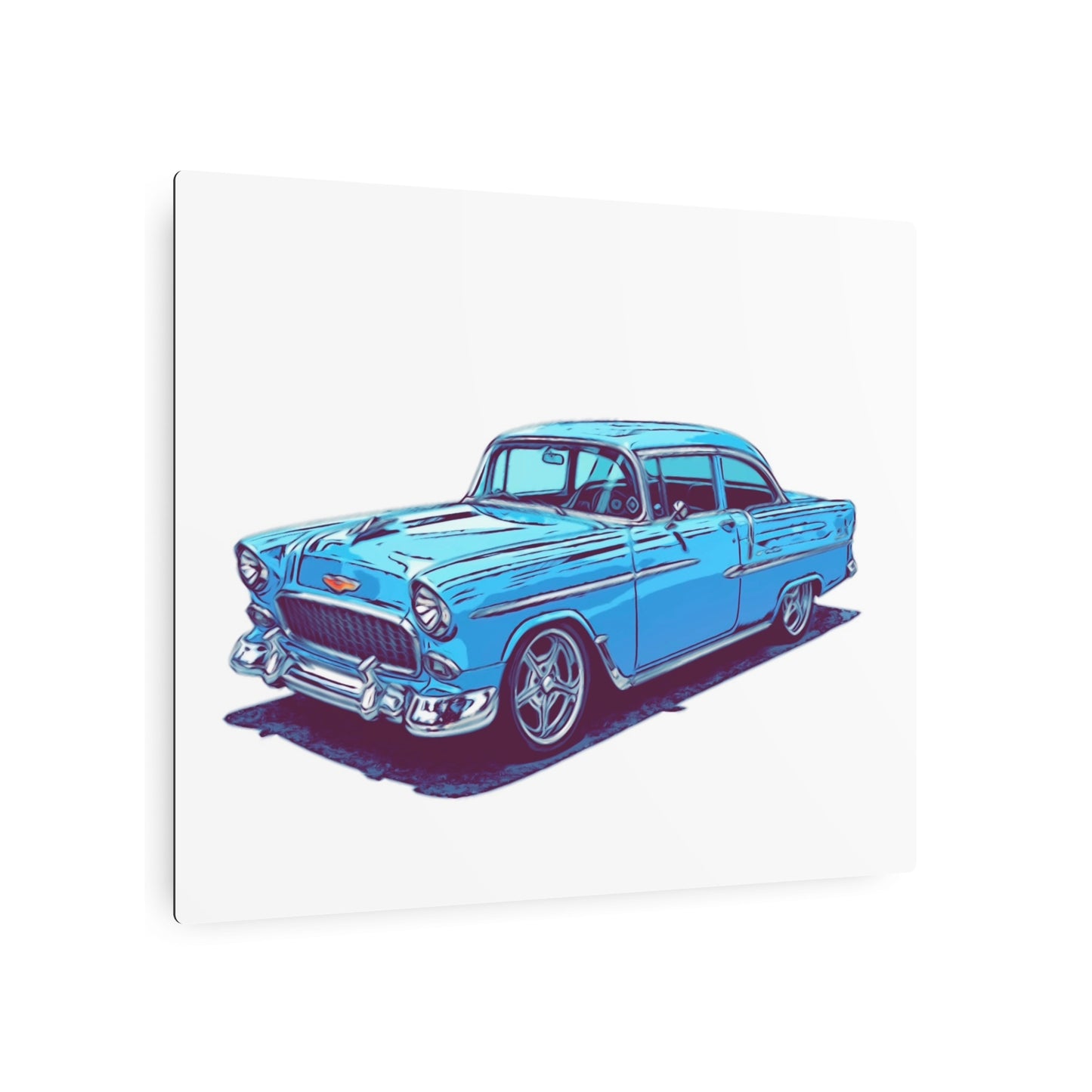 Blue Collar Royalty – Classic American Cruiser Comic Car Wall Art