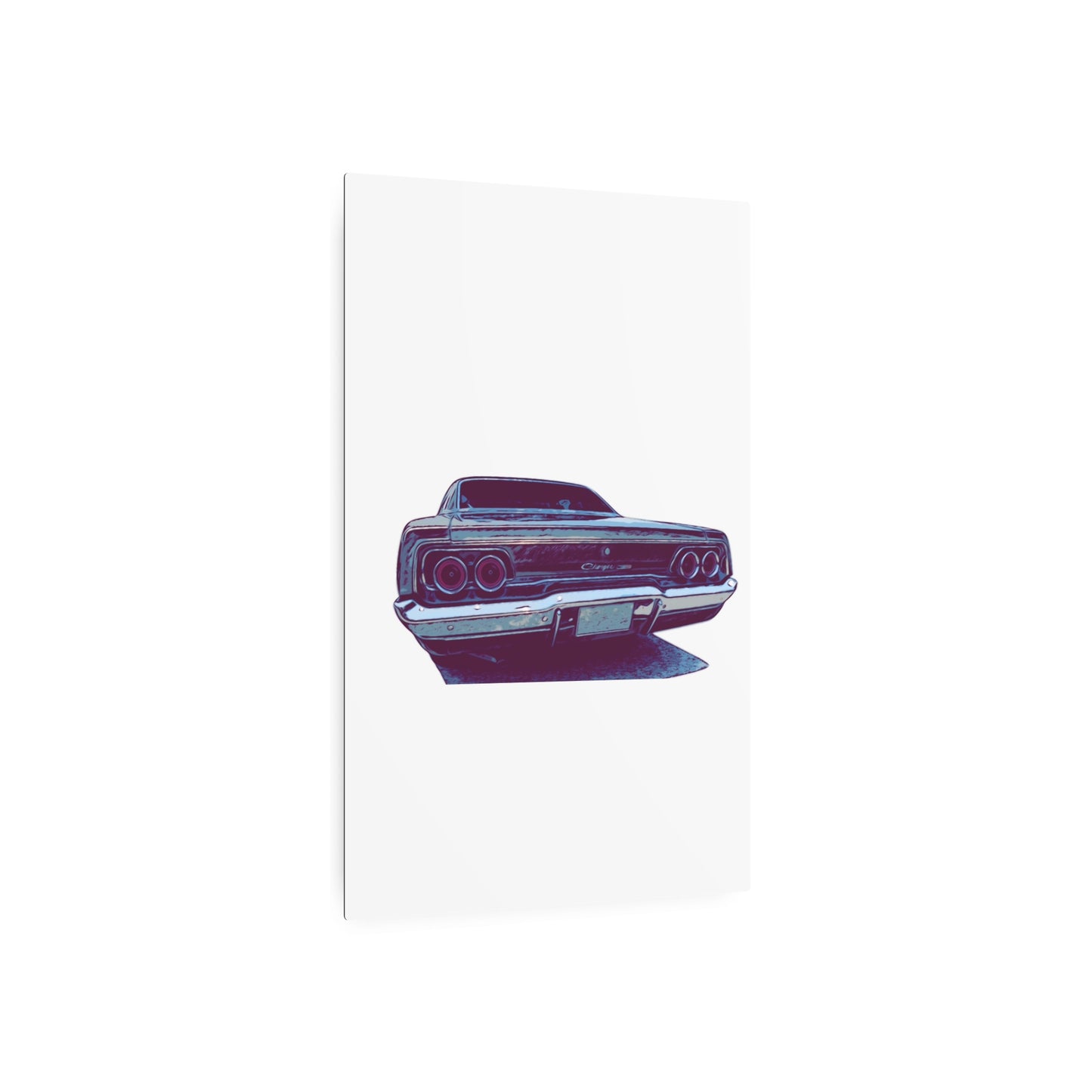 Chrome Exit – Classic Muscle Rear View Comic Car Wall Art