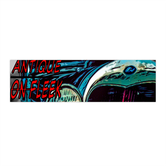 “Antique on Fleek” Car Bumper Sticker, Humor Sticker