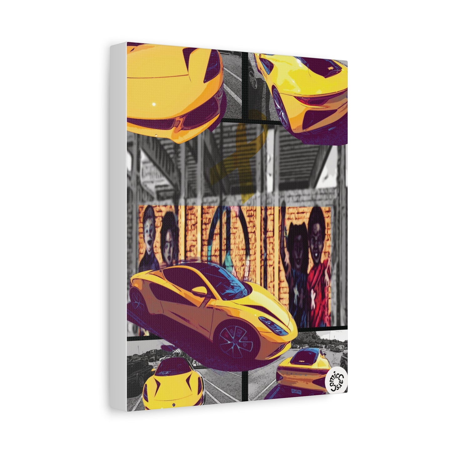 Childhood Cancer Awareness Exotic Car Canvas Art, Automotive Wall Decor, Garage Wall Art, Car Prints