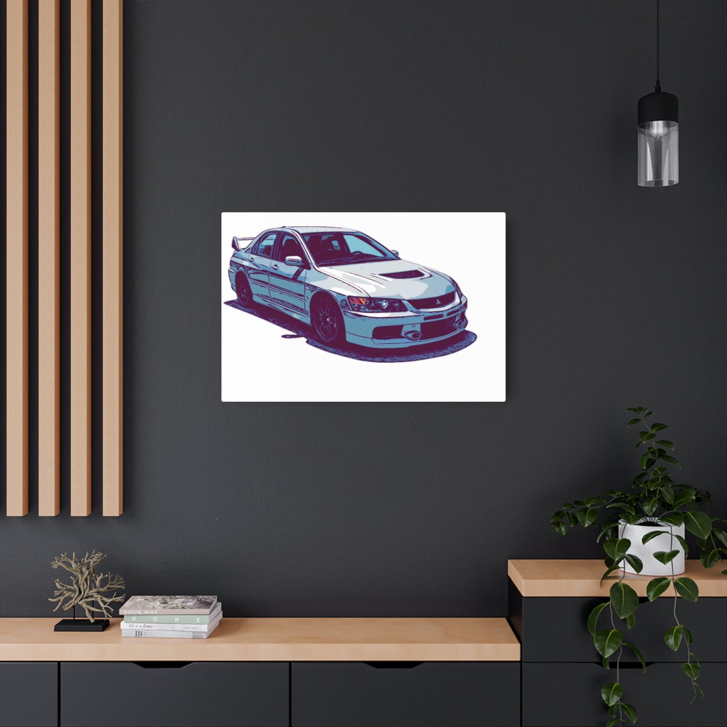 Rally Bloodline – Turbo Performance Sedan Comic Car Wall Art