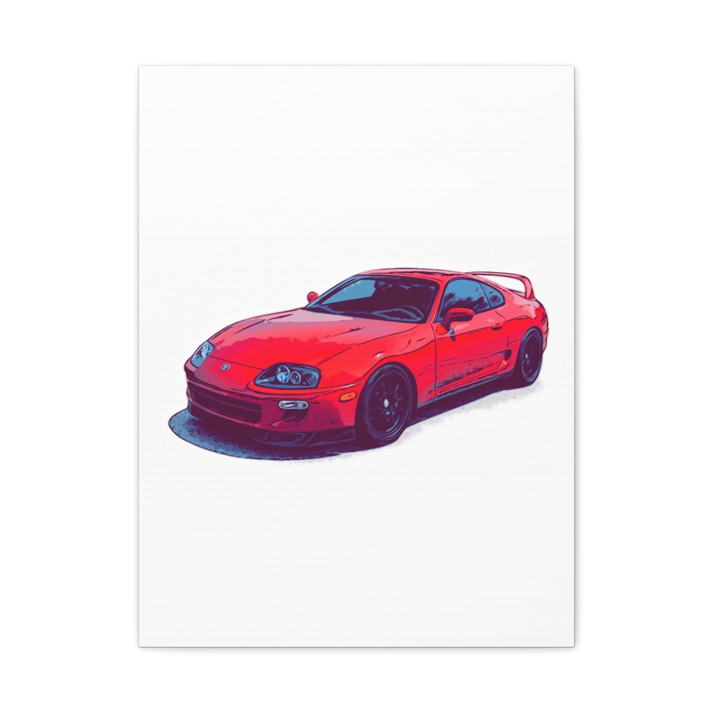 Redline Revival – 90s Japanese Sports Coupe Comic Car Wall Art