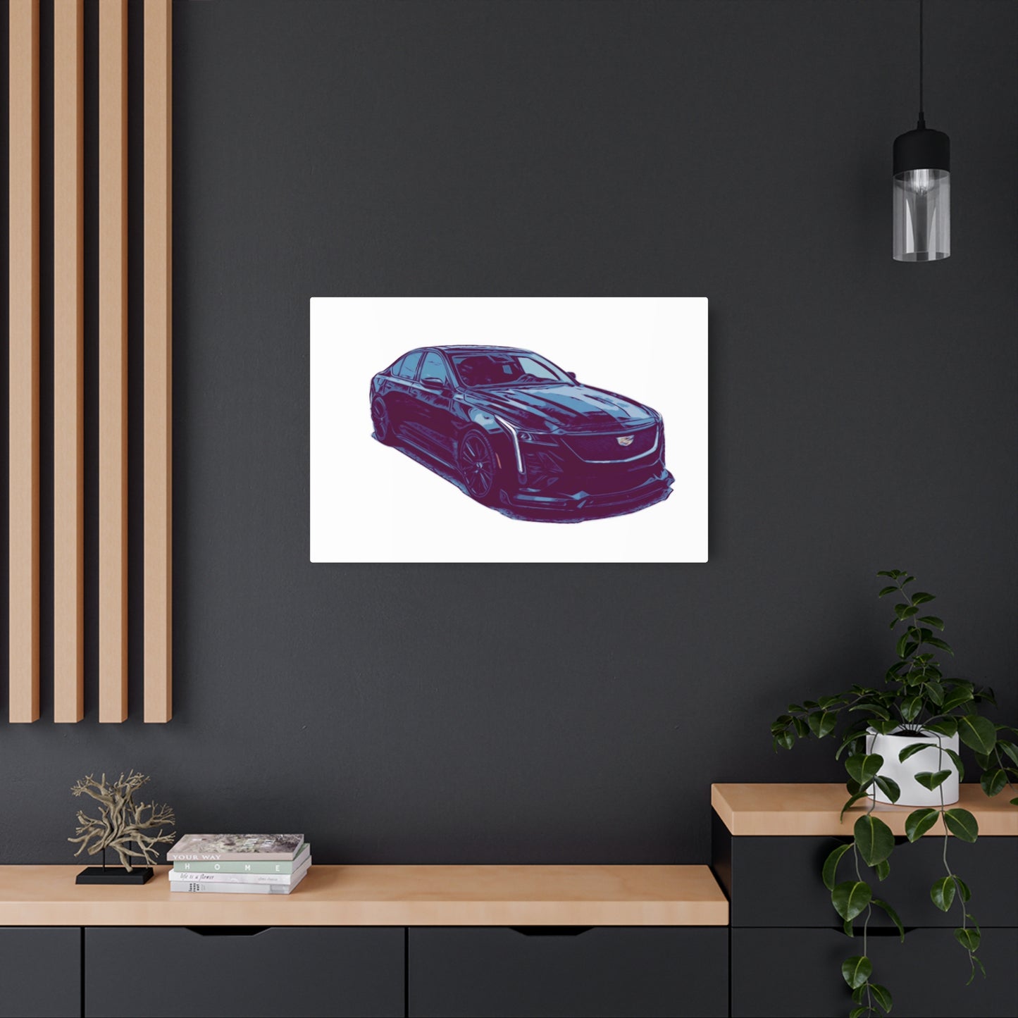 Midnight Precision – Luxury Performance Sedan Comic Wall Art
