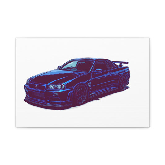 Midnight Boost – JDM Street Legend Comic Car Wall Art