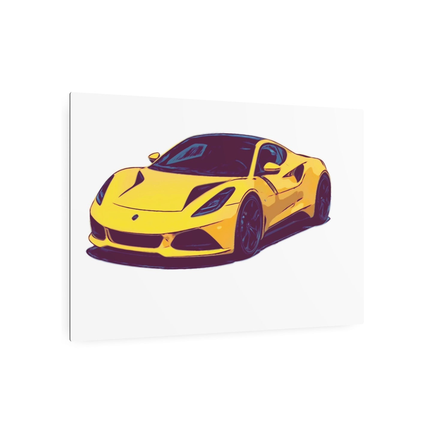 Goldflare Coupe – Exotic Performance Comic Car Wall Art