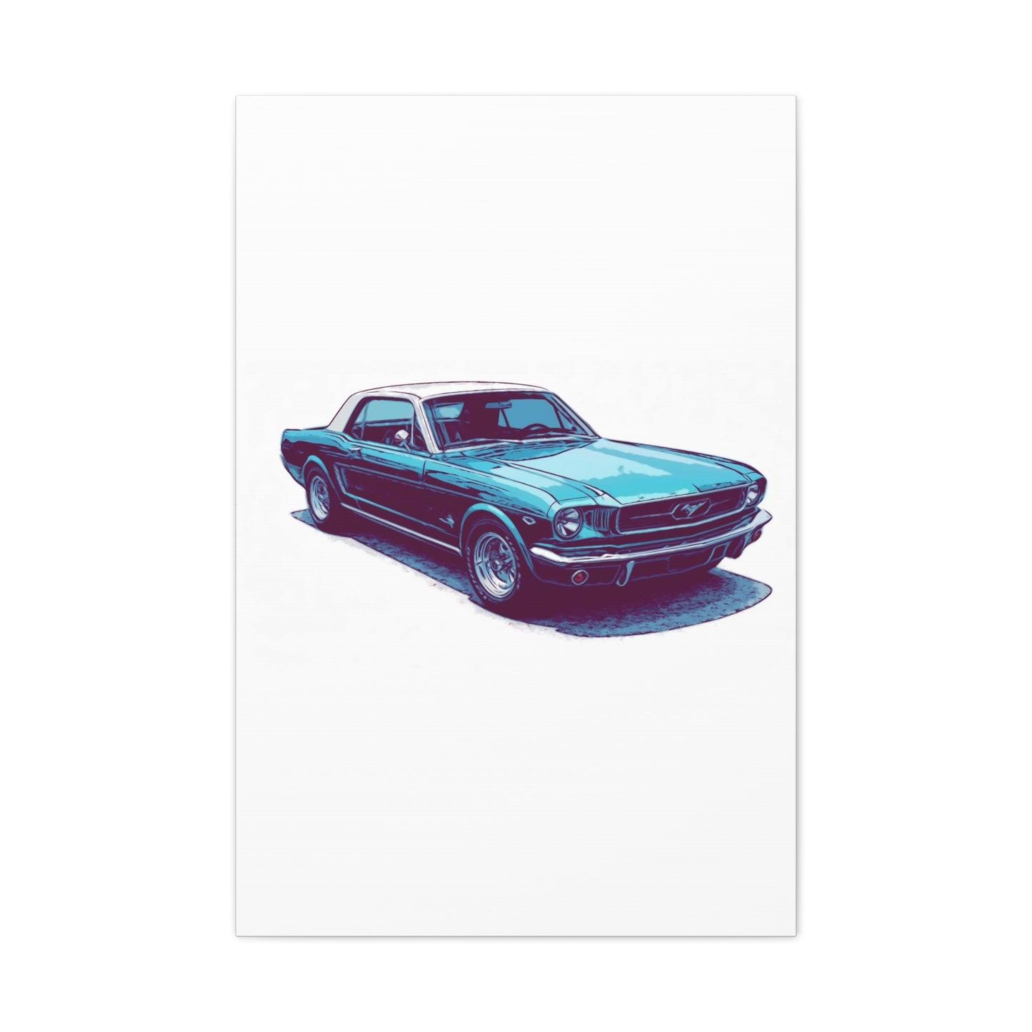 First-Gen Freedom – Classic Pony Car Comic Car Wall Art
