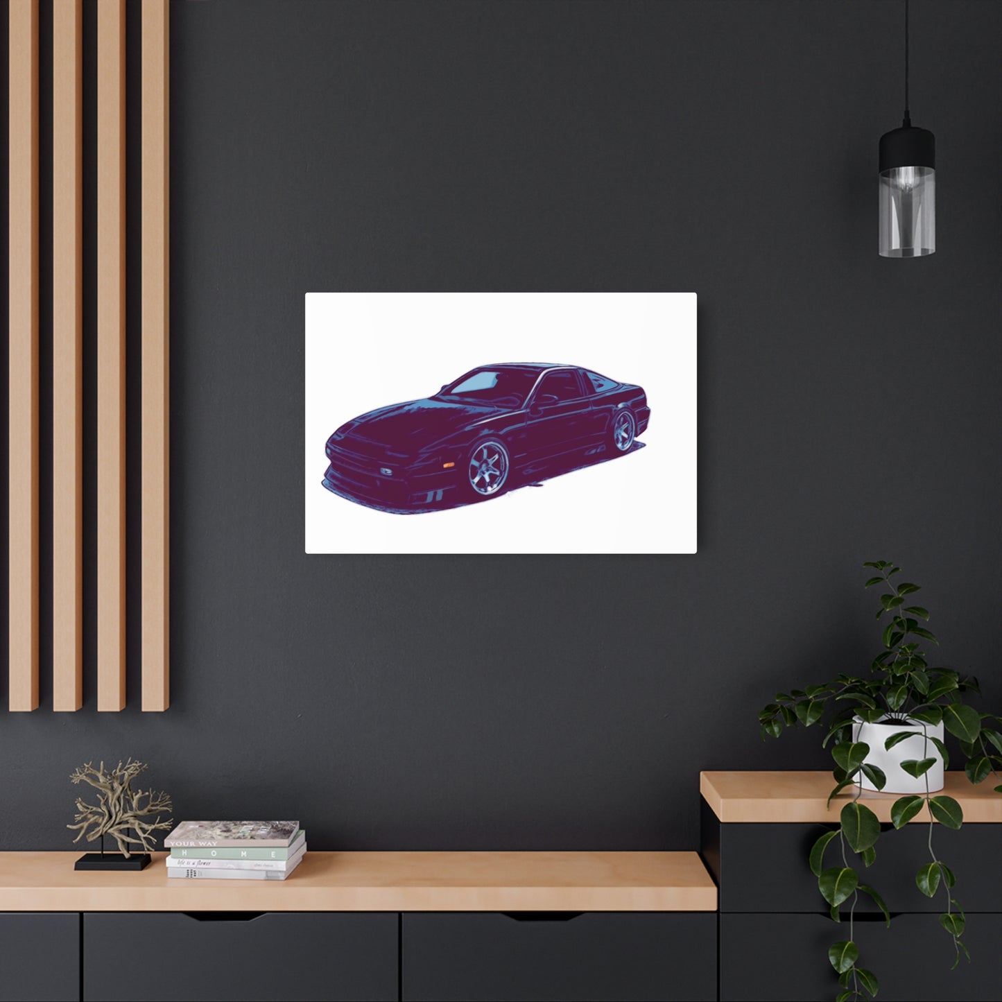 Midnight Drift – JDM Street Coupe Comic Wall Art