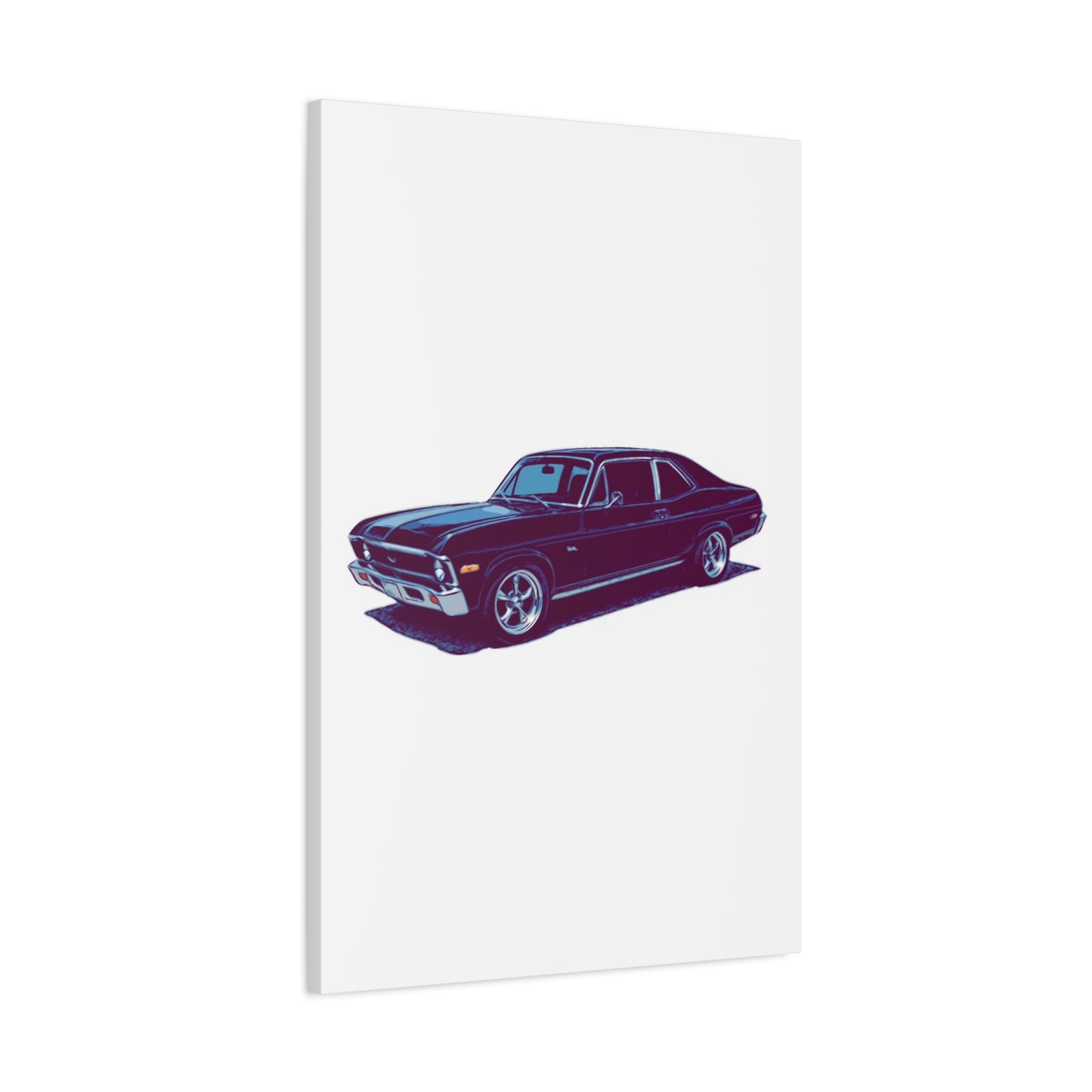 Midnight Cruiser – Classic Muscle Side Profile Comic Car Wall Art