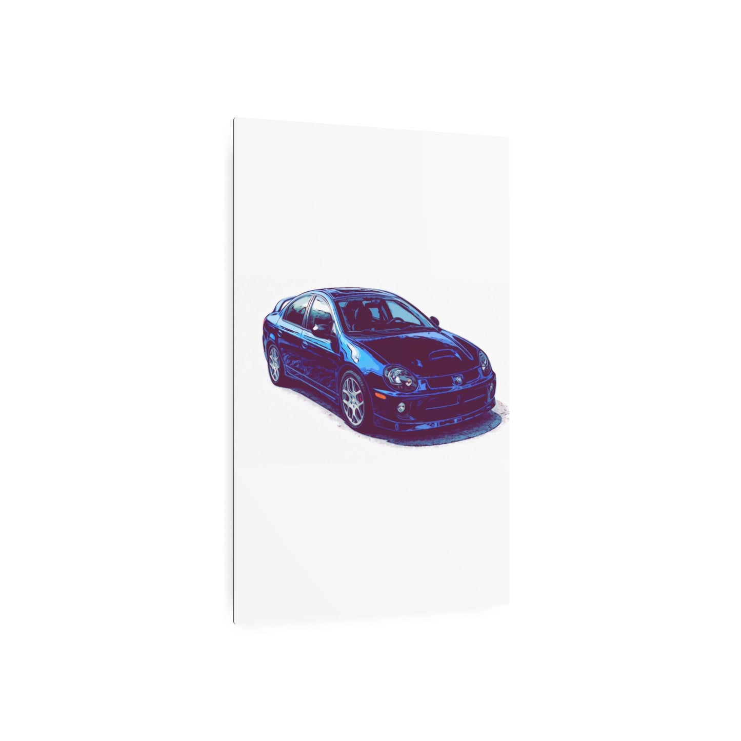 Turbo Four Door – Early 2000s Sport Sedan Comic Car Wall Art