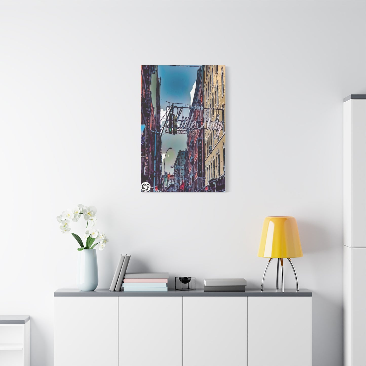 New York City Little Italy Matte Canvas Wall Art Urban Home Decor
