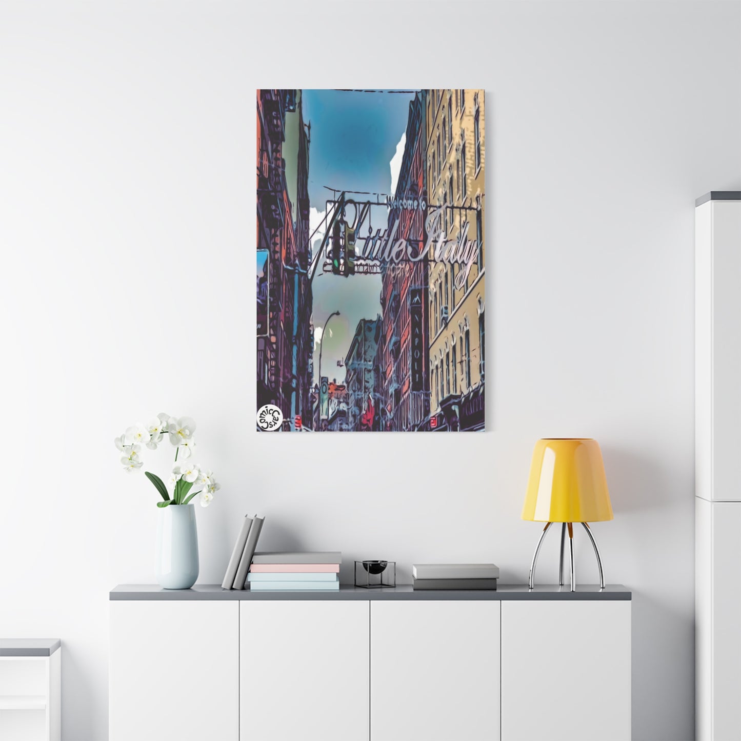 New York City Little Italy Matte Canvas Wall Art Urban Home Decor