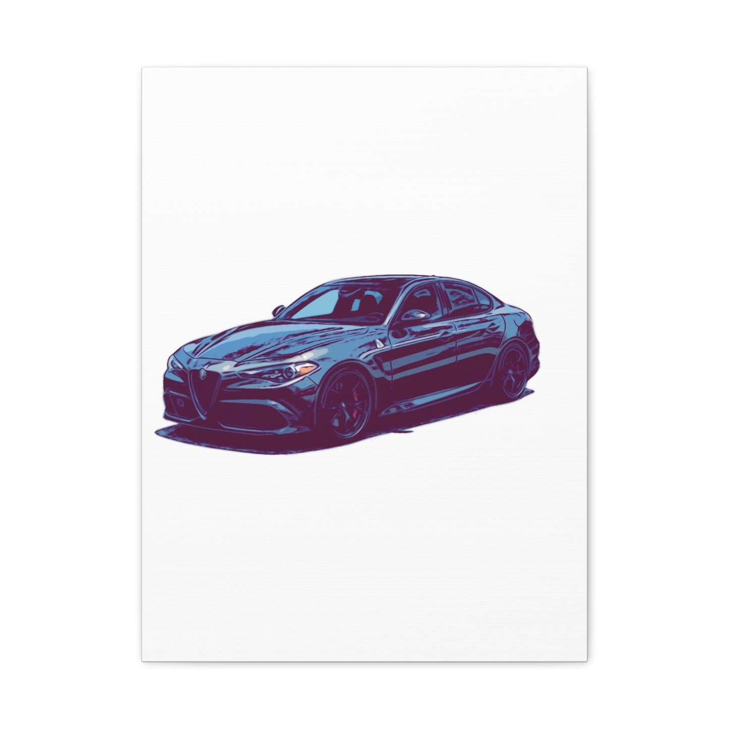 Obsidian Crest Sedan – Performance Sport Comic Car Wall Art