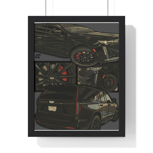 CARtoon My Ride! Custom car vertical framed poster of YOUR car!