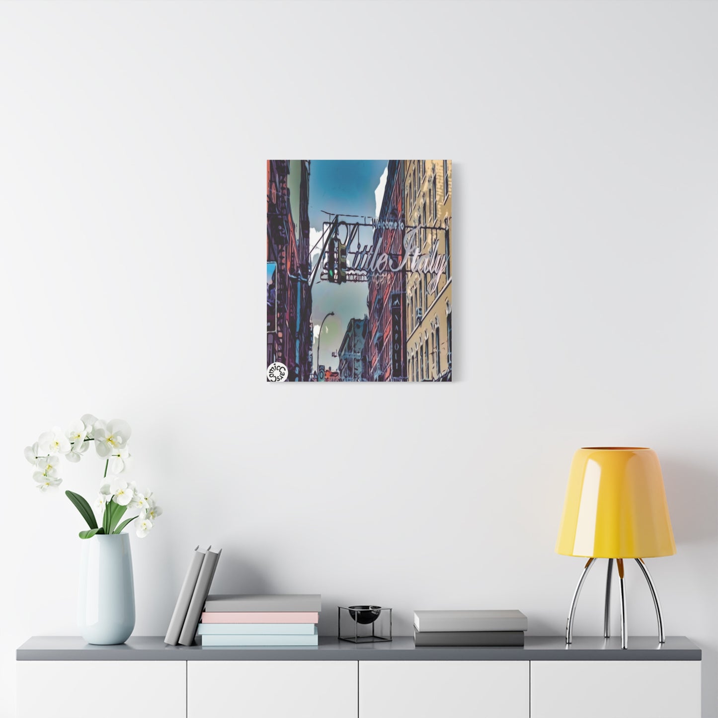 New York City Little Italy Matte Canvas Wall Art Urban Home Decor