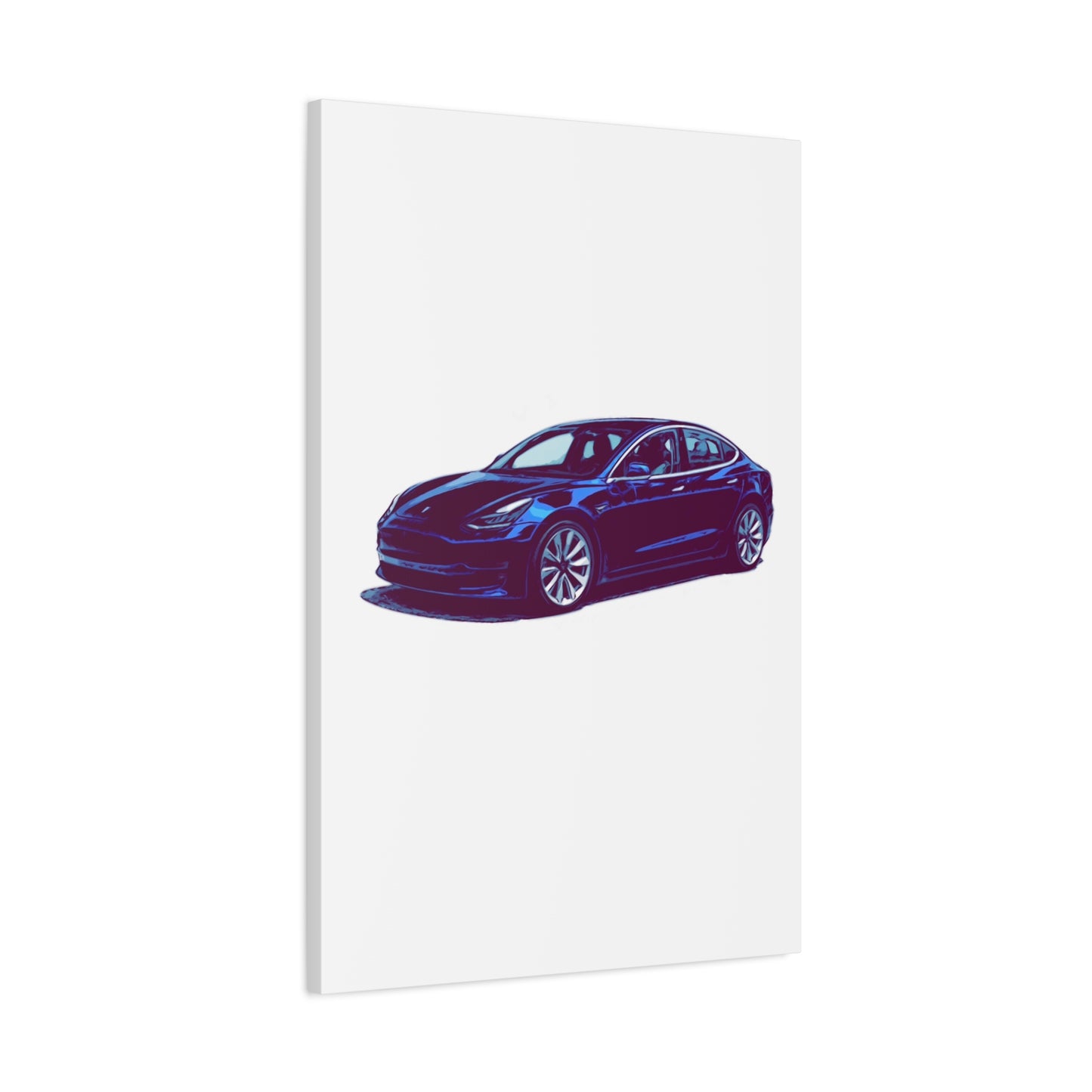 Silentshift Fastback – Modern Electric Sport Sedan Comic Car Wall Art
