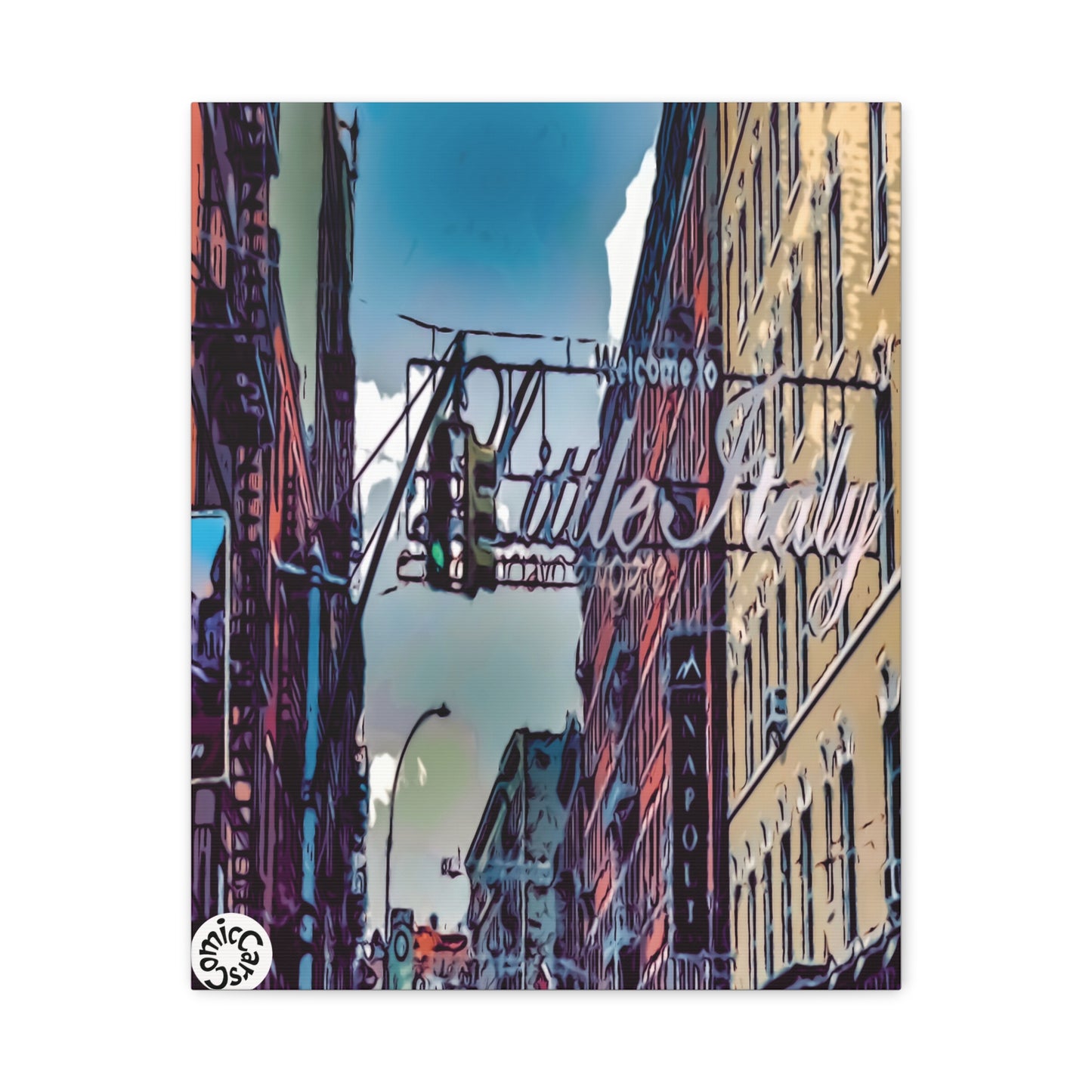 New York City Little Italy Matte Canvas Wall Art Urban Home Decor
