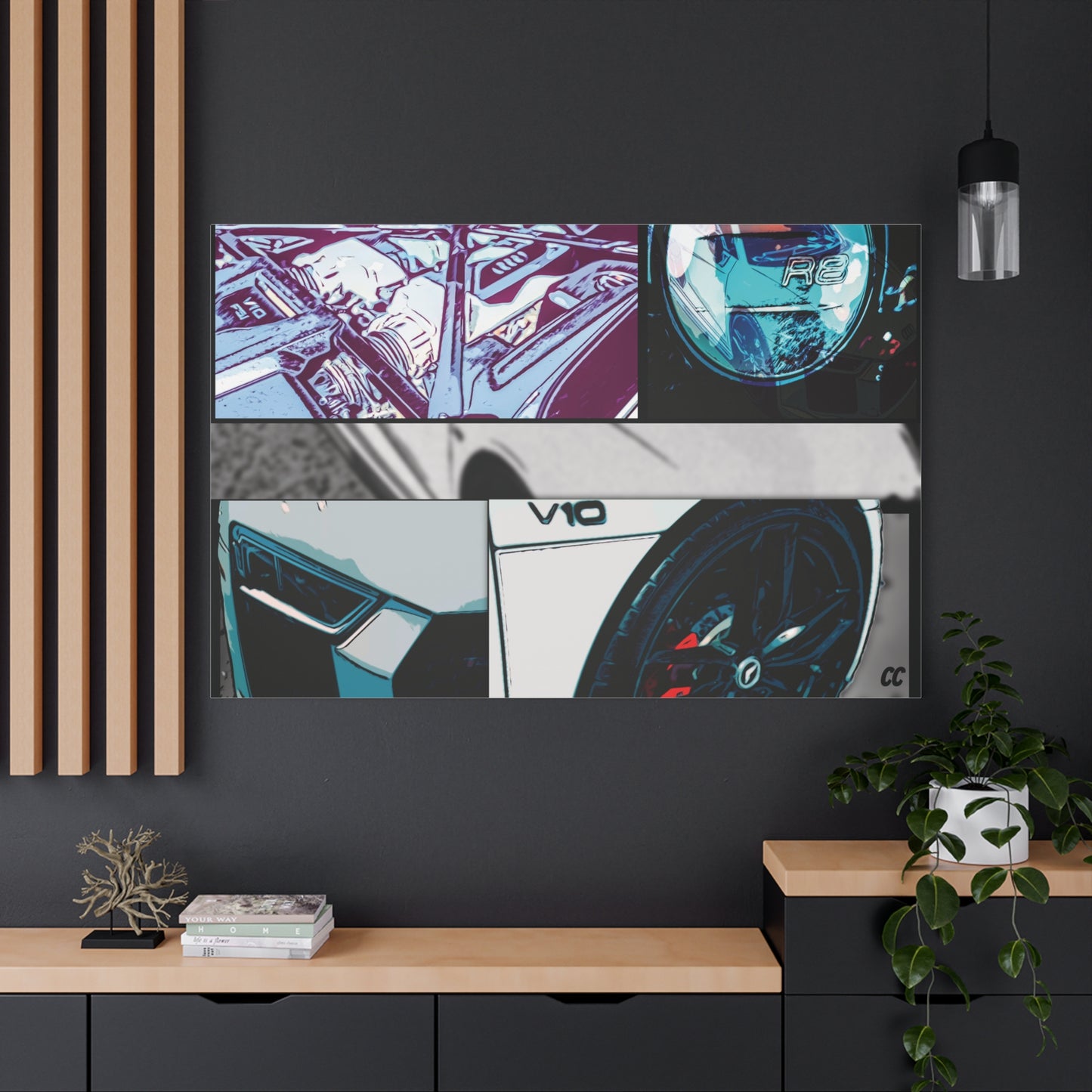 Comic My Ride! Custom Single or Multi-Image Matte Canvas Wall Art featuring YOUR Car!