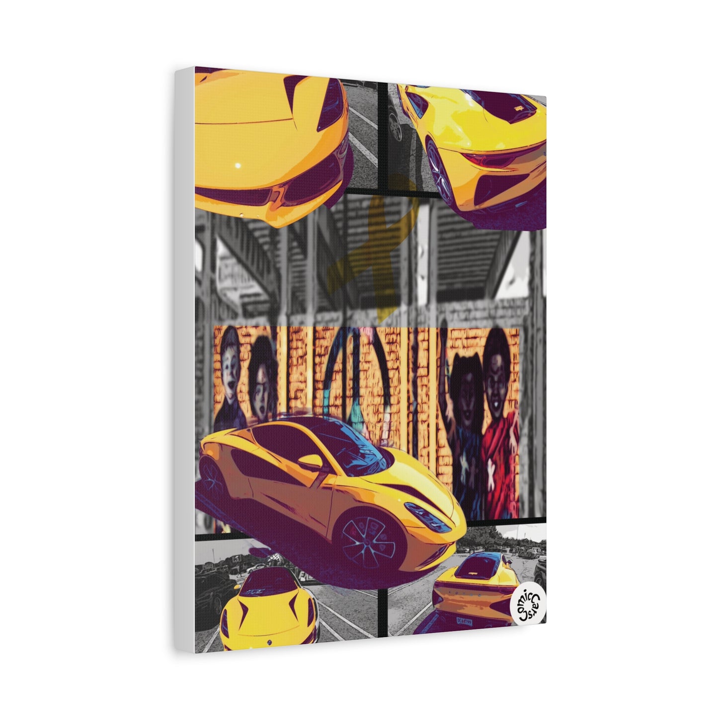 Childhood Cancer Awareness Exotic Car Canvas Art, Automotive Wall Decor, Garage Wall Art, Car Prints