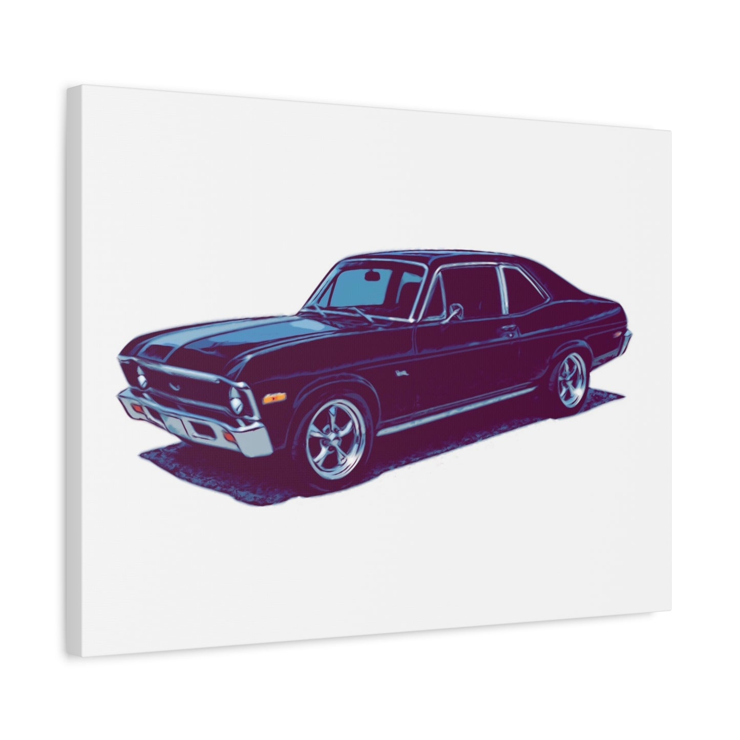 Midnight Cruiser – Classic Muscle Side Profile Comic Car Wall Art