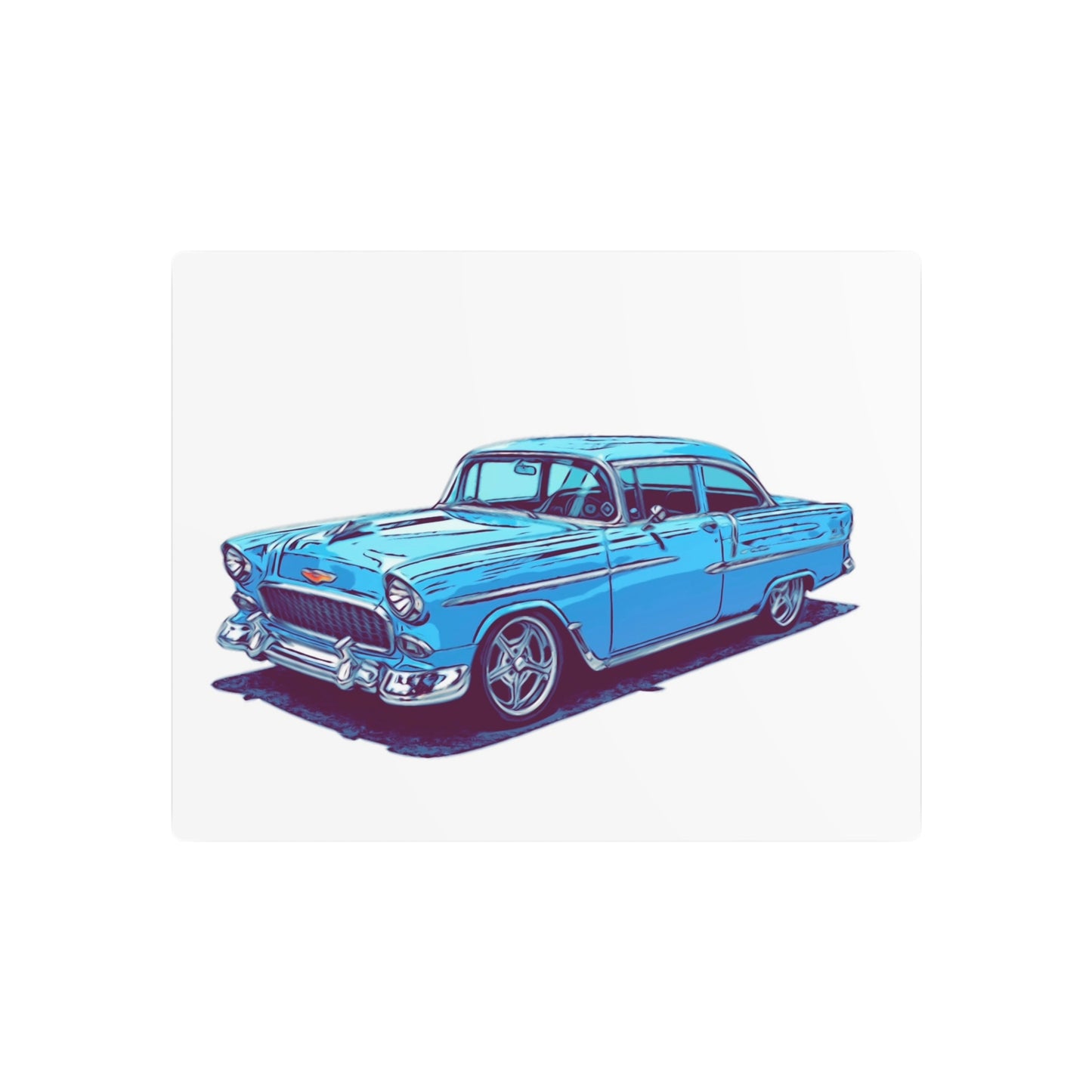 Blue Collar Royalty – Classic American Cruiser Comic Car Wall Art