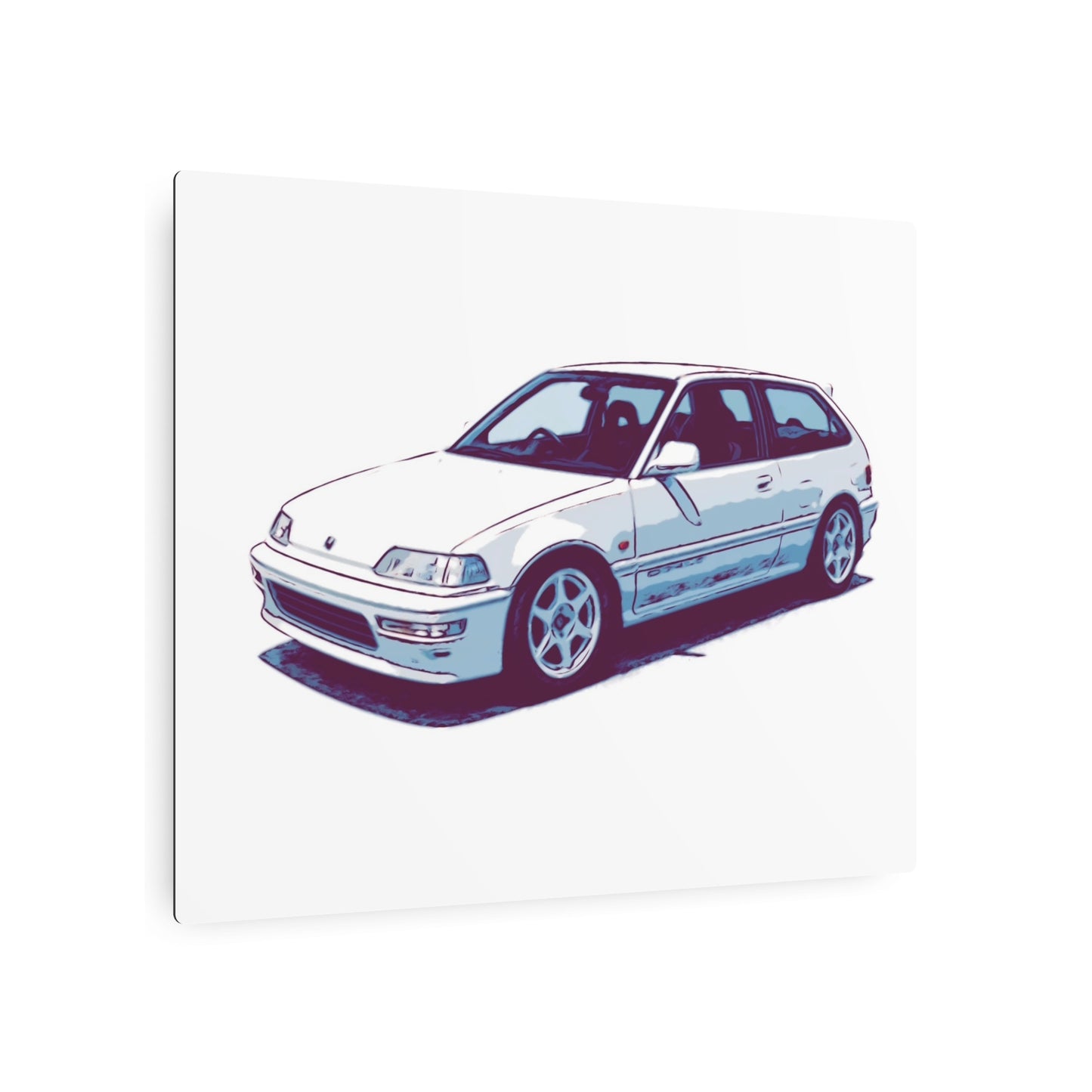 Whitewire Hatch – Compact Street Runner Comic Car Wall Art