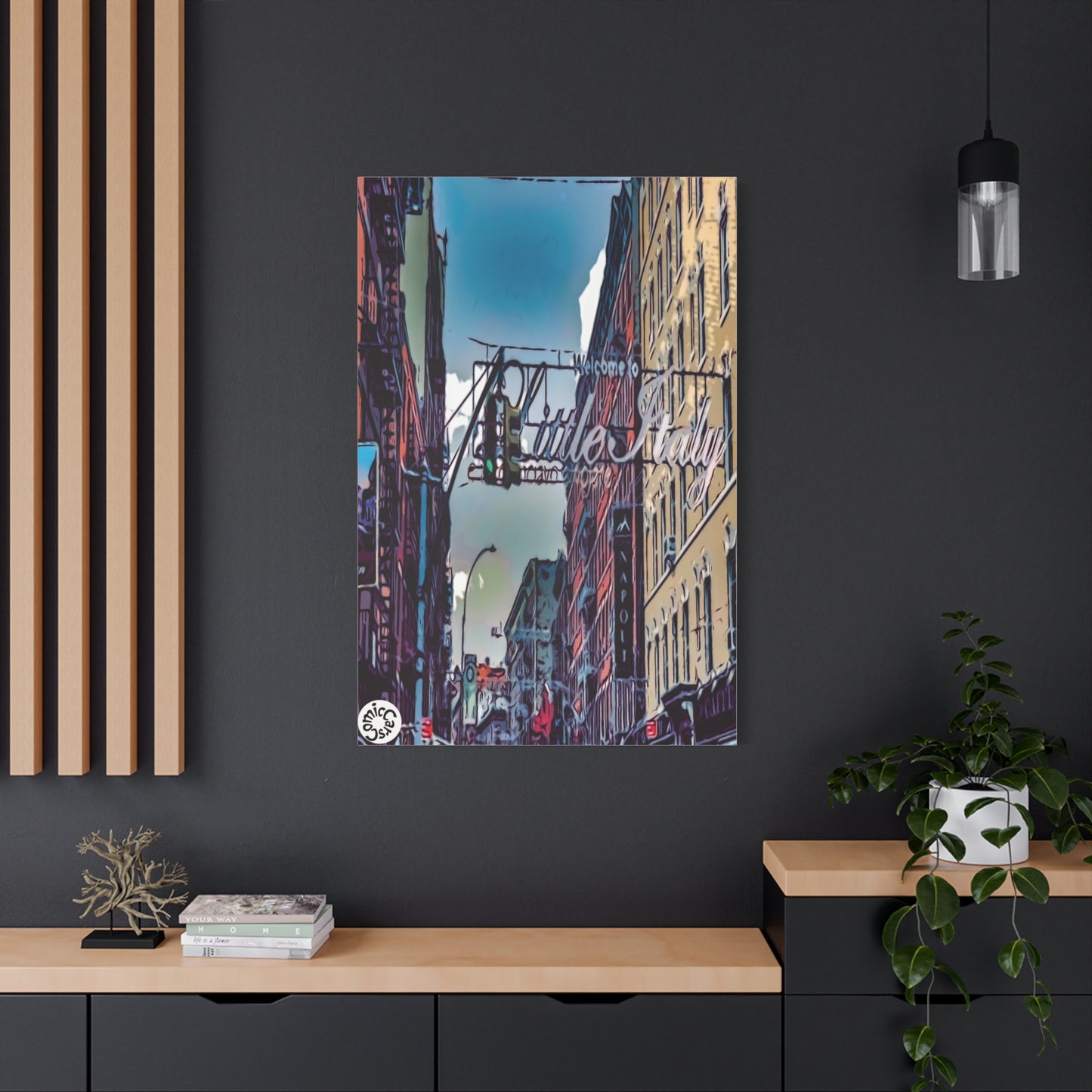 New York City Little Italy Matte Canvas Wall Art Urban Home Decor