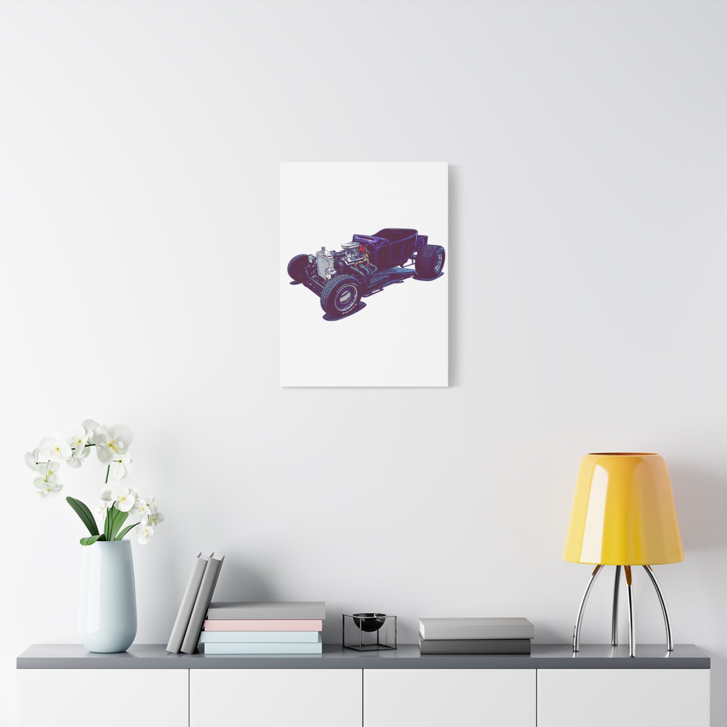 Bare Knuckle Roadster – Exposed Engine Comic Car Wall Art
