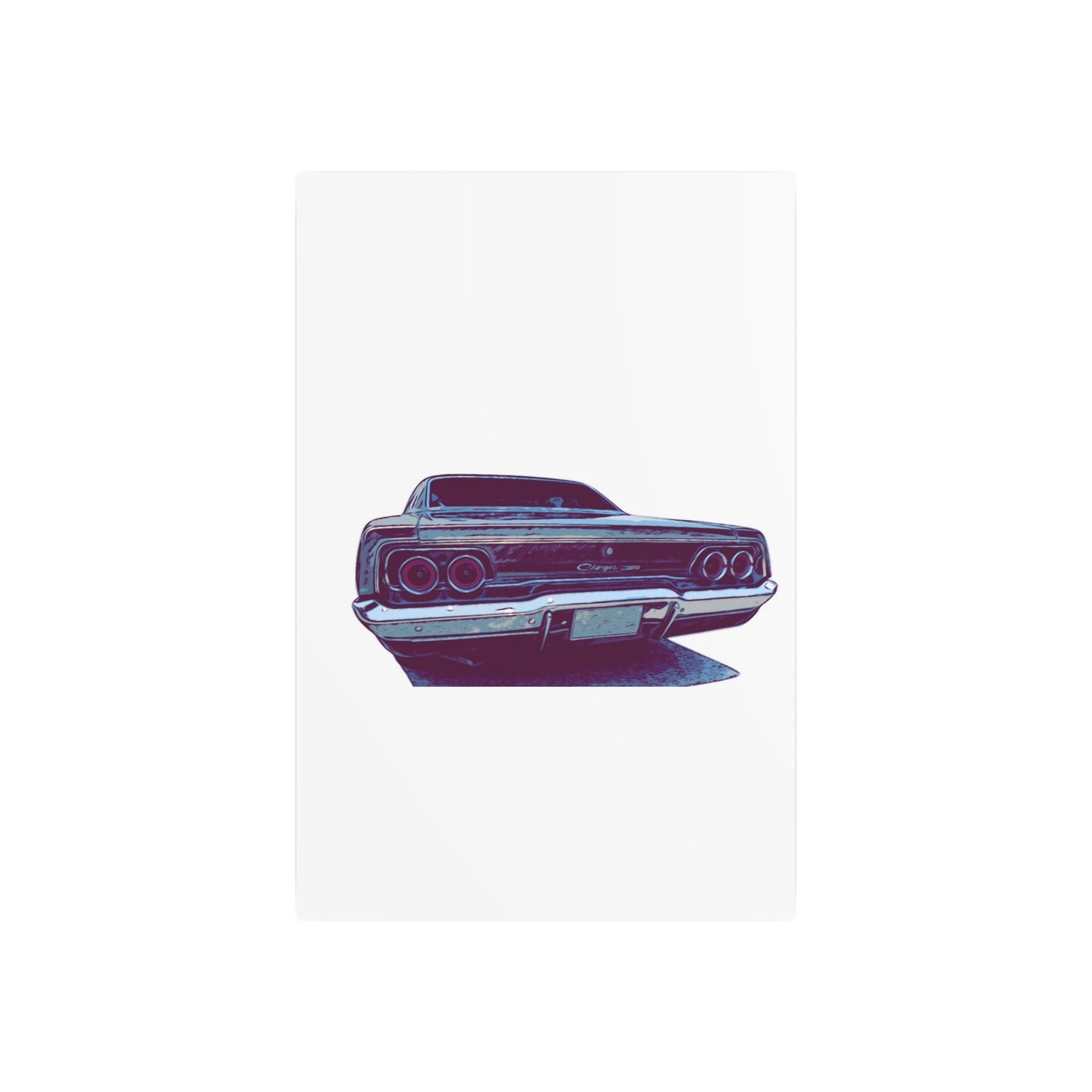 Chrome Exit – Classic Muscle Rear View Comic Car Wall Art