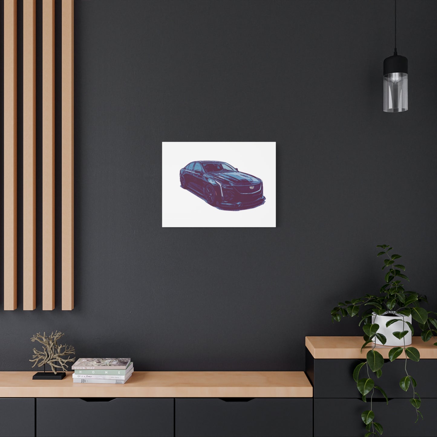 Midnight Precision – Luxury Performance Sedan Comic Wall Art
