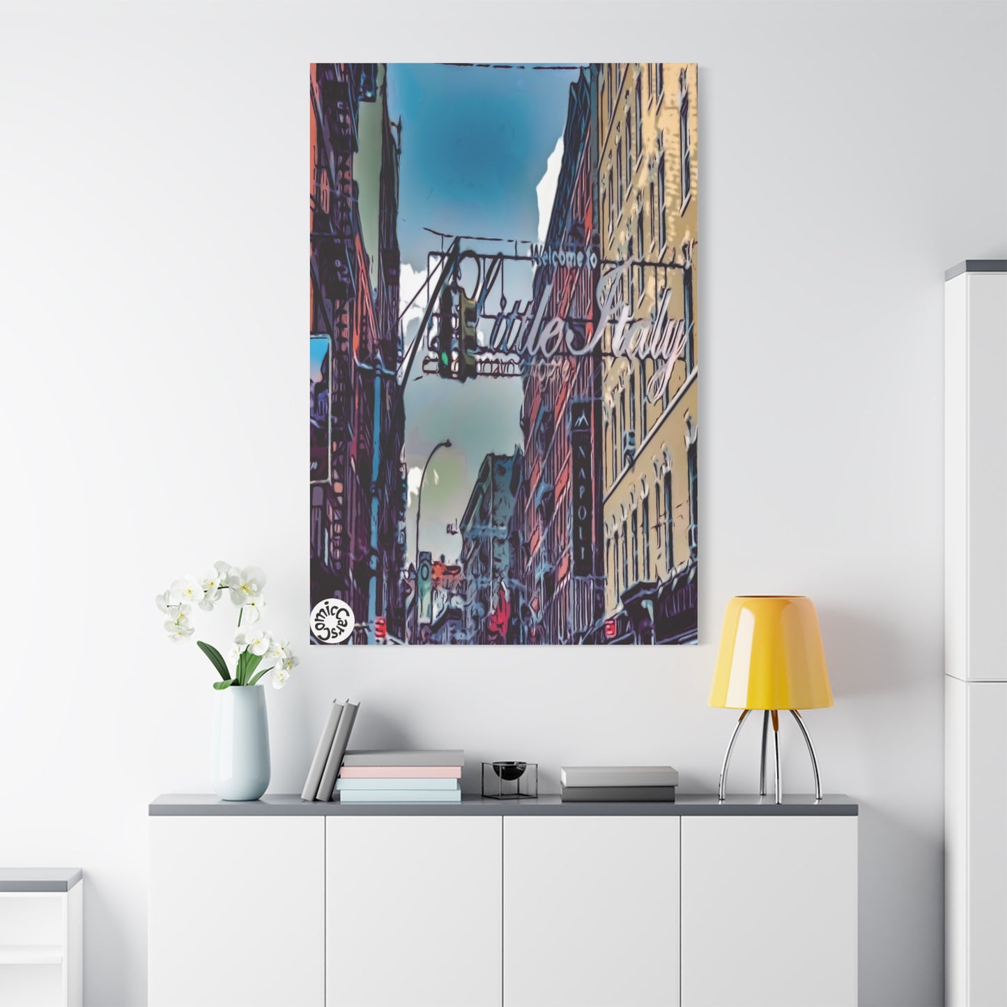 New York City Little Italy Matte Canvas Wall Art Urban Home Decor