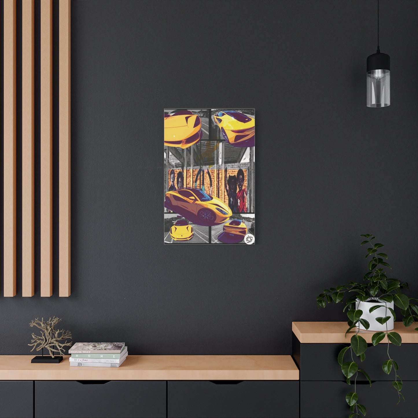 Childhood Cancer Awareness Exotic Car Canvas Art, Automotive Wall Decor, Garage Wall Art, Car Prints
