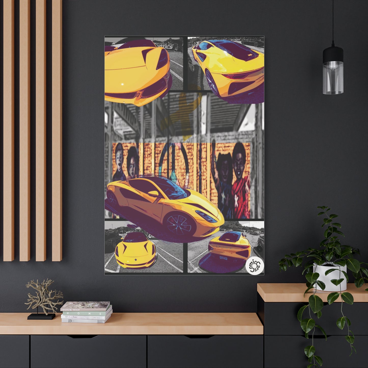 Childhood Cancer Awareness Exotic Car Canvas Art, Automotive Wall Decor, Garage Wall Art, Car Prints