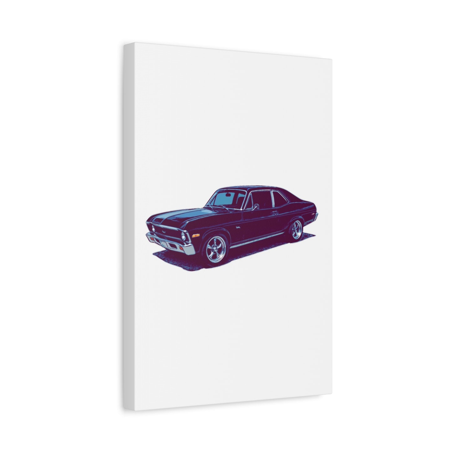 Midnight Cruiser – Classic Muscle Side Profile Comic Car Wall Art