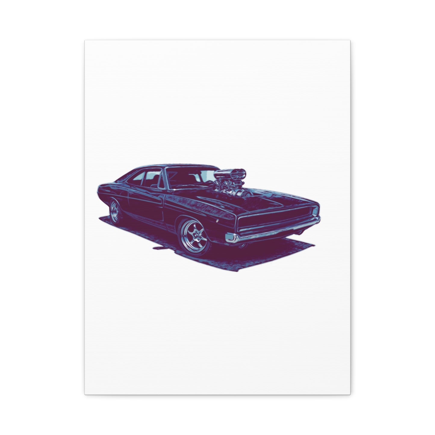 Boosted Legacy – Supercharged Classic Muscle Comic Car Wall Art