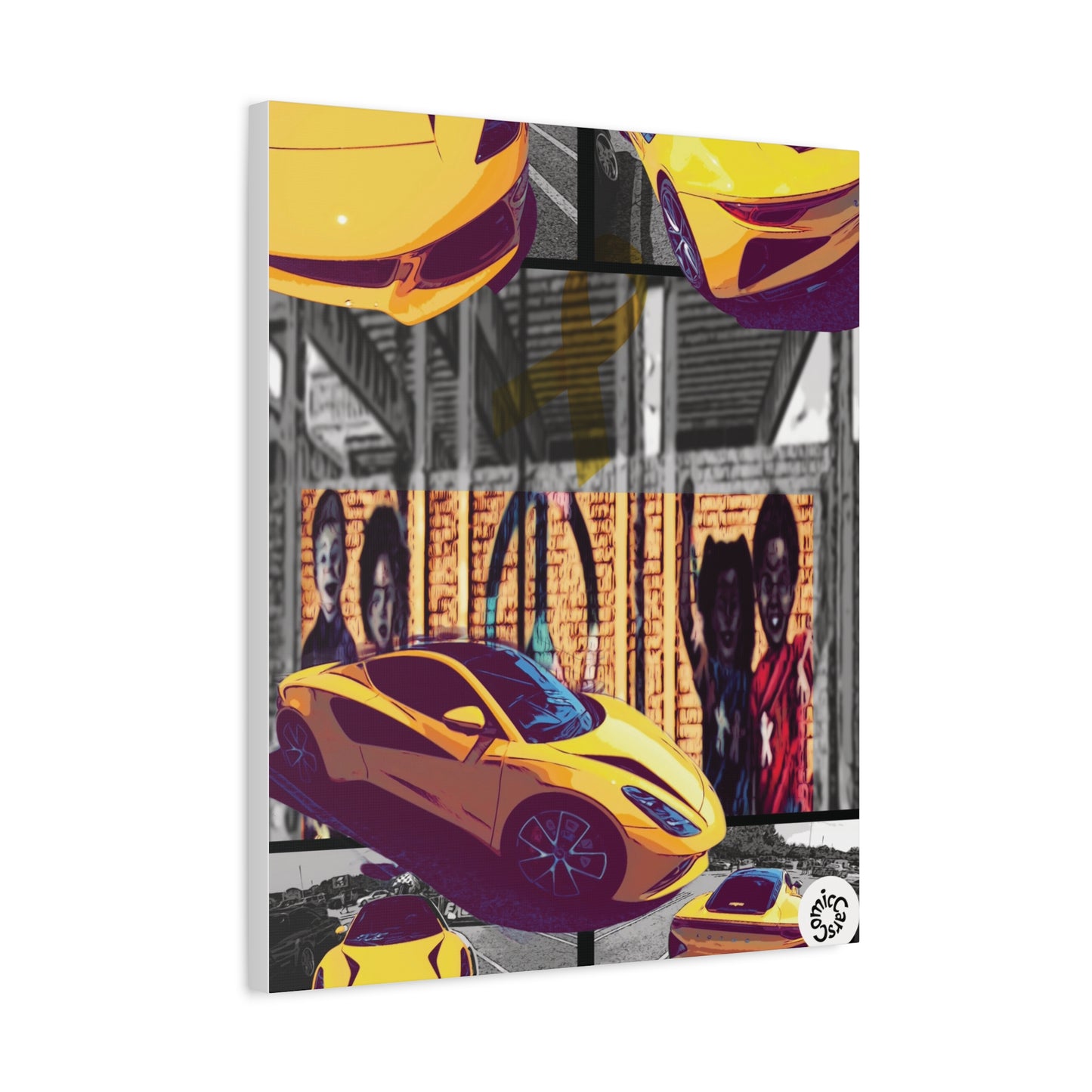 Childhood Cancer Awareness Exotic Car Canvas Art, Automotive Wall Decor, Garage Wall Art, Car Prints